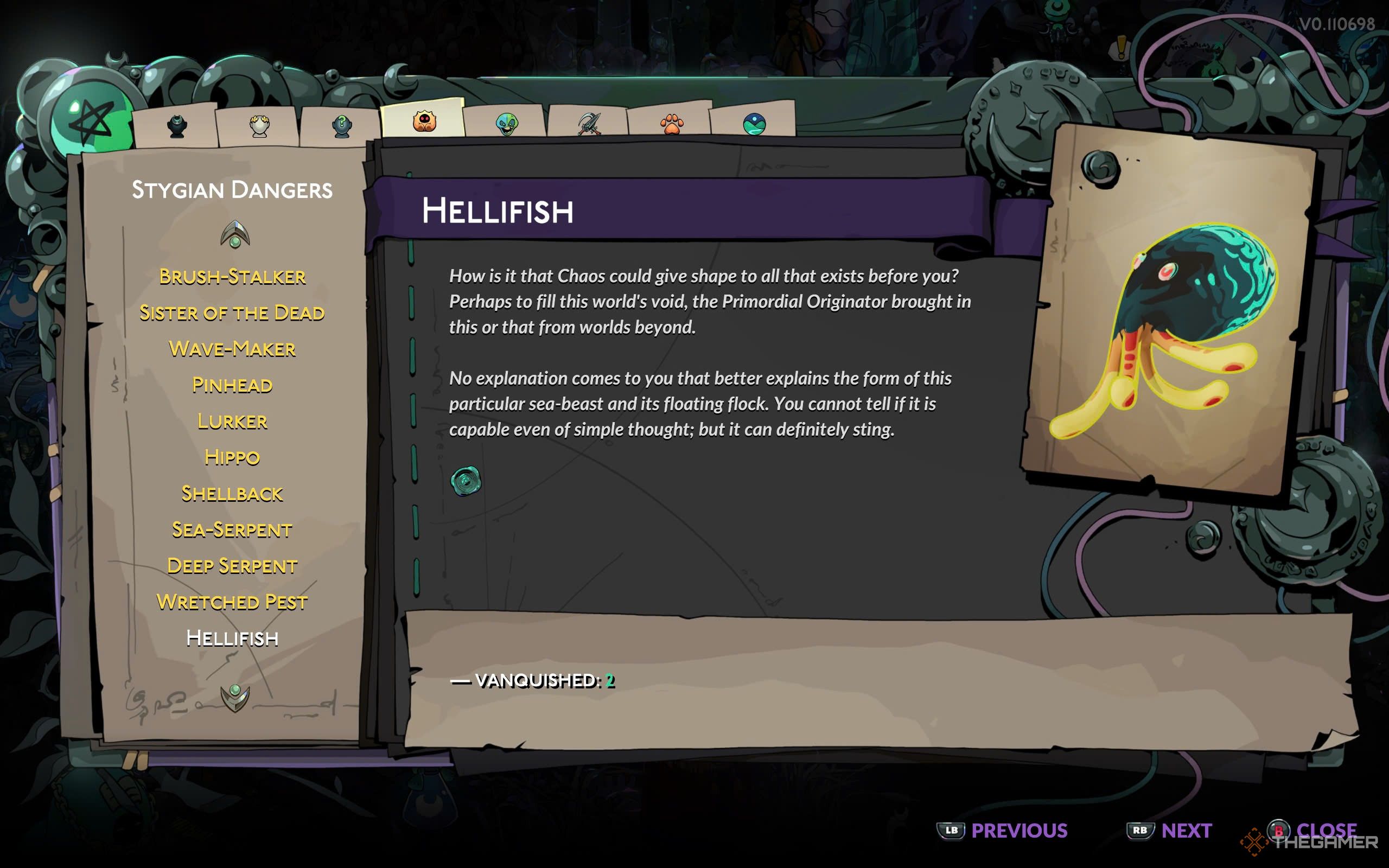 Information about Hellifish in Hades 2 bestiary.