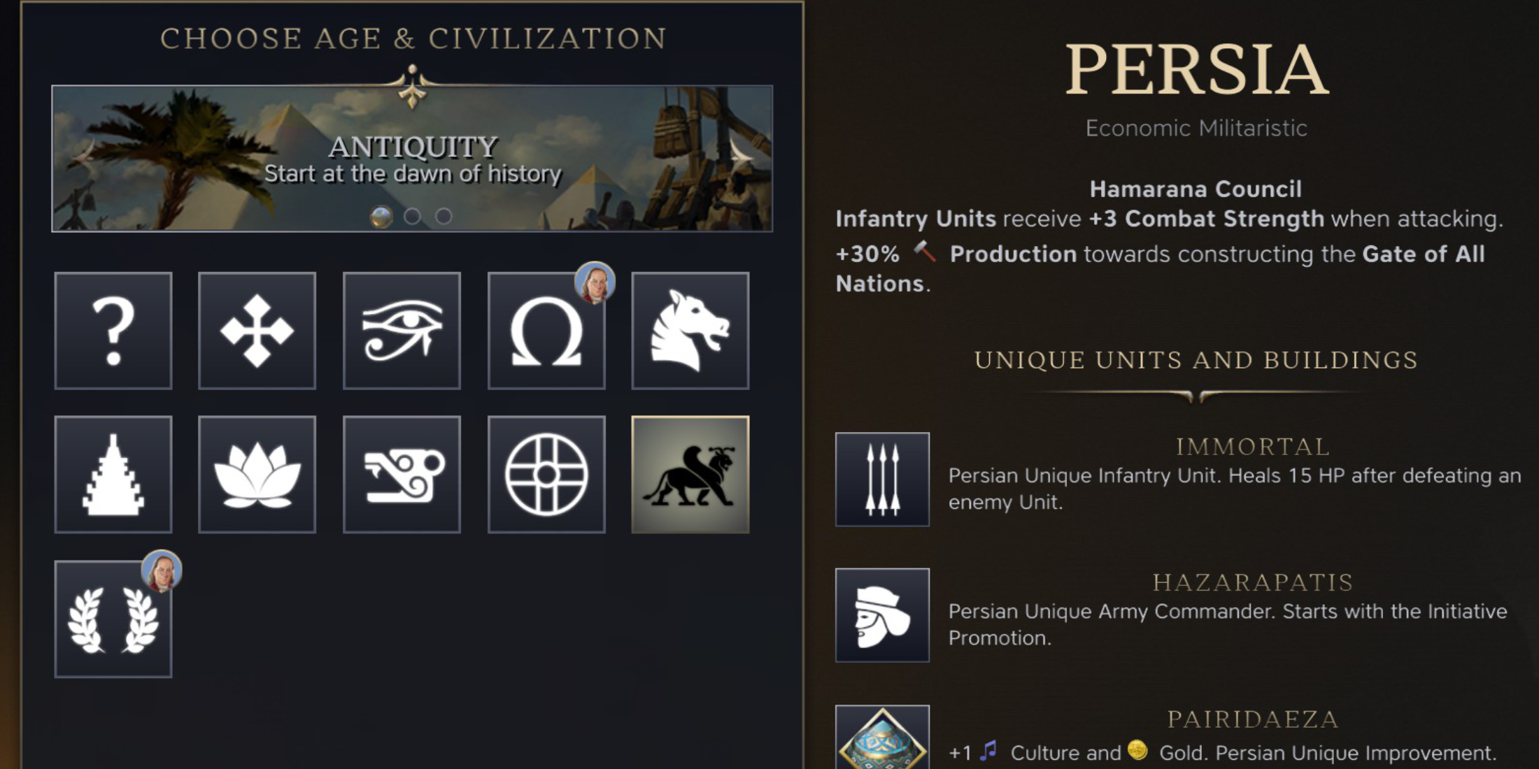 Civilization VII Antiquity Civs Tier List Every Antiquity Civ Ranked Civ 7 Persia