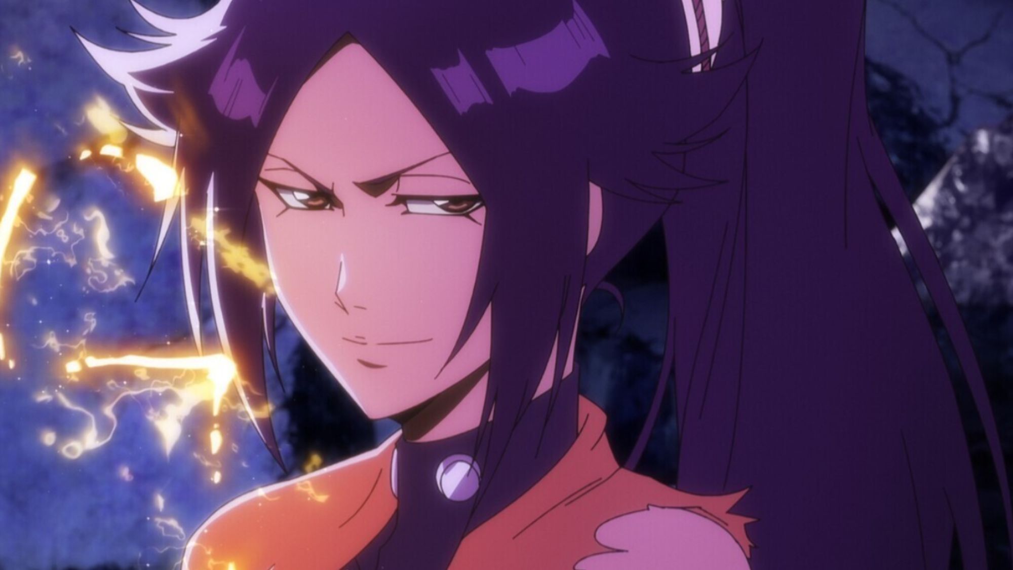 Yoruichi prepares to use Raijin Senki