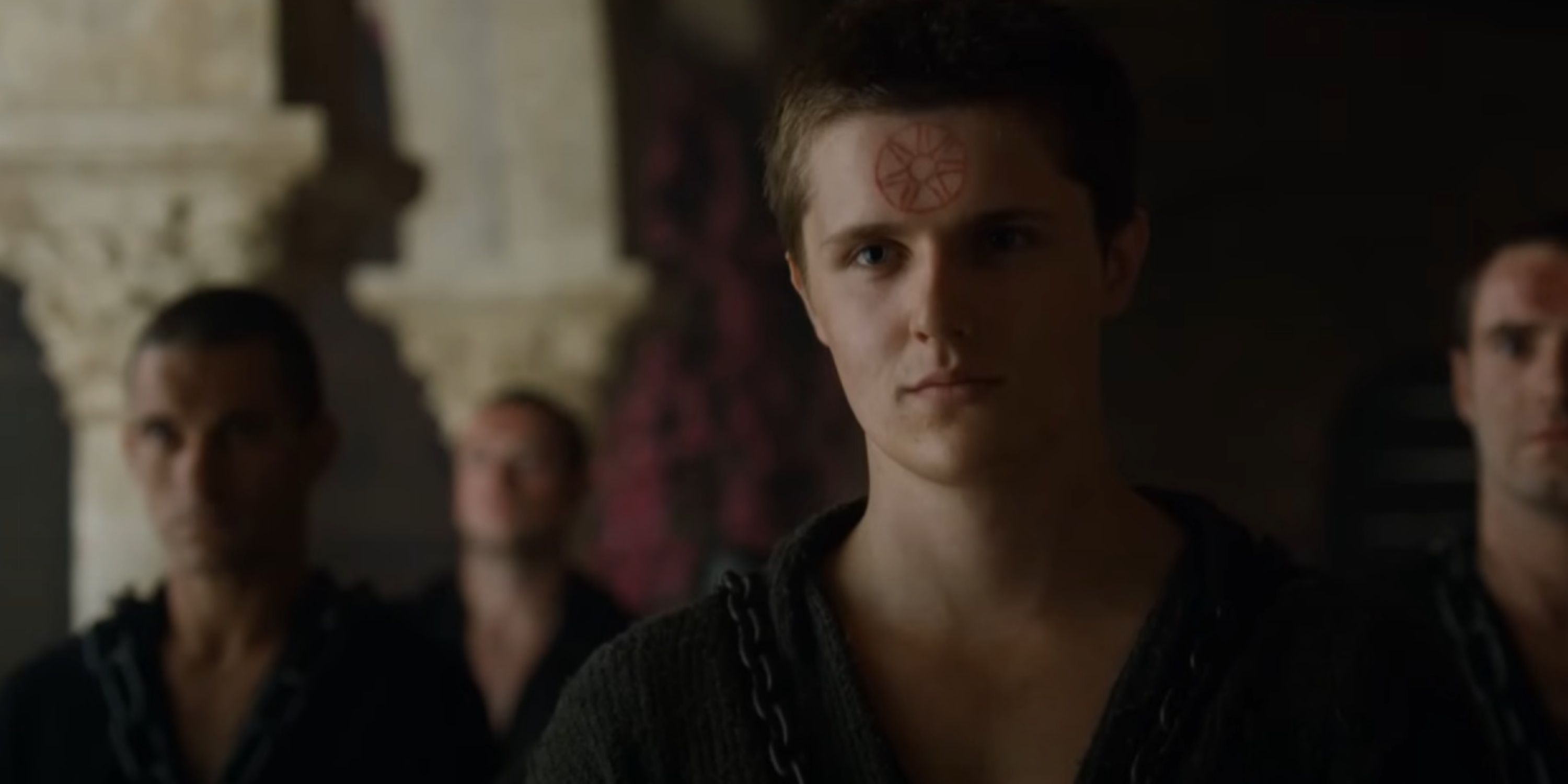 Lancel Lannister with the rest of the Faith Militant behind him.