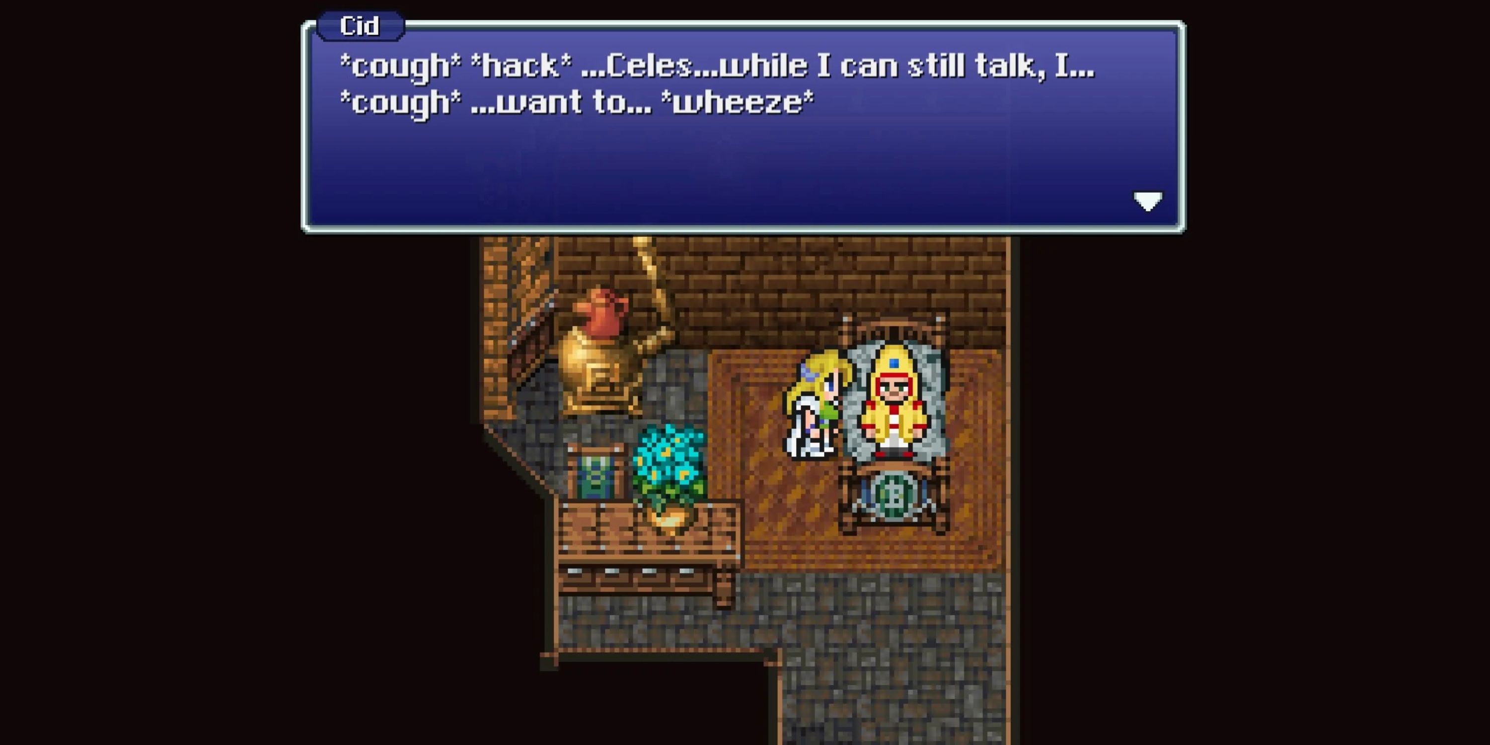 Cid's death in Final Fantasy 6