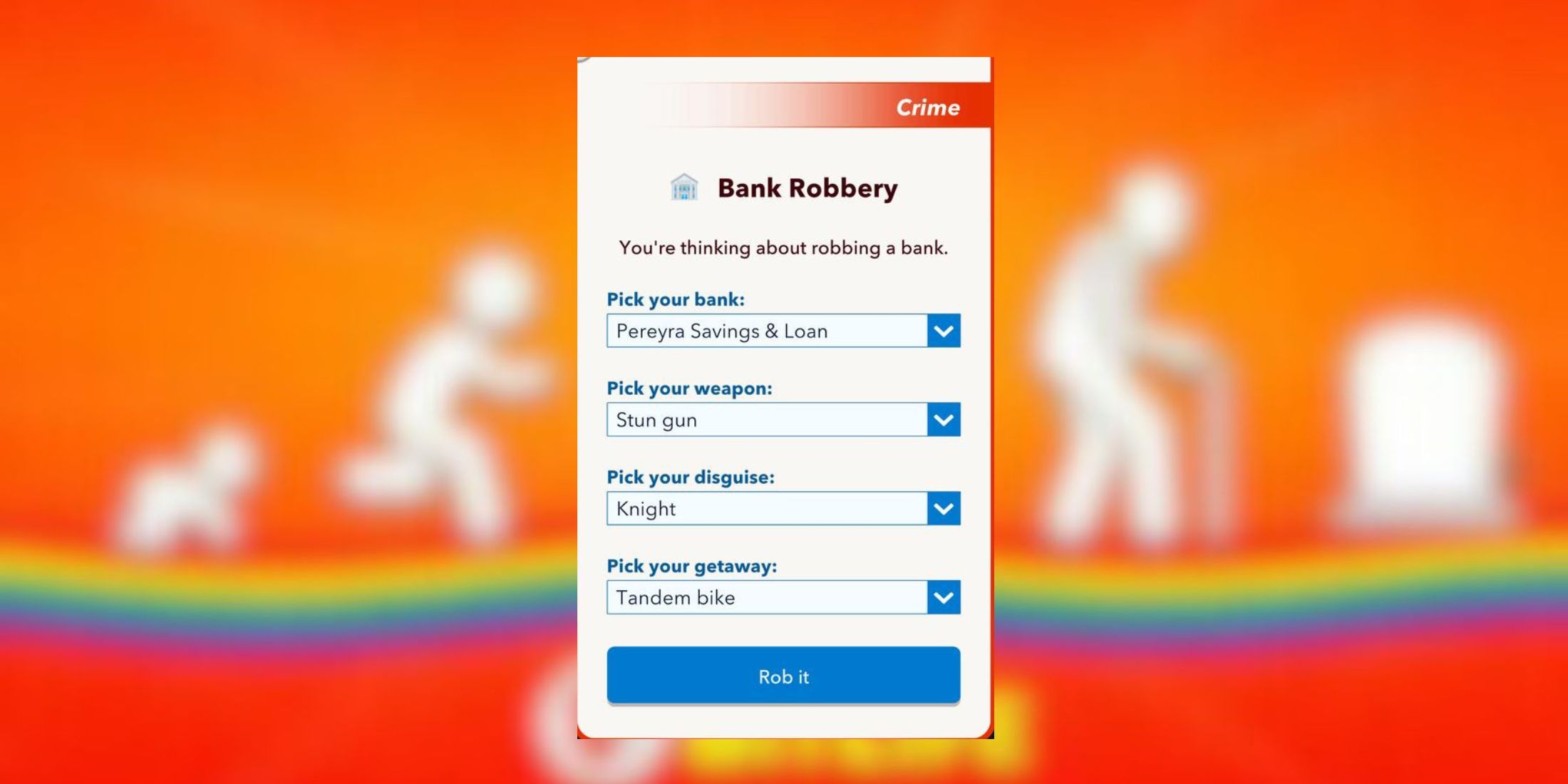 how to rob a bank bitlife