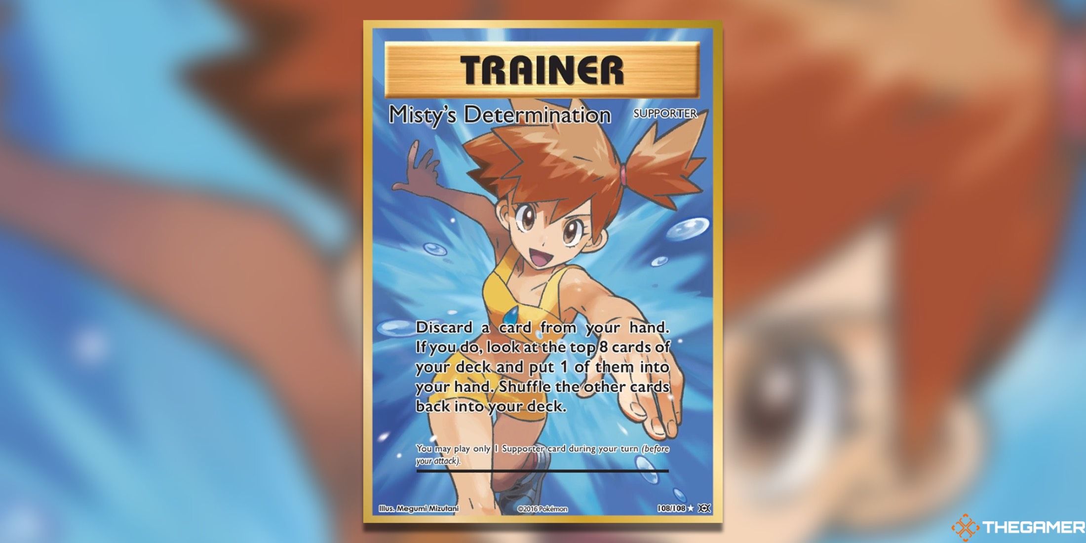 The XY Evolutions Misty's Determination from the Pokemon TCG.