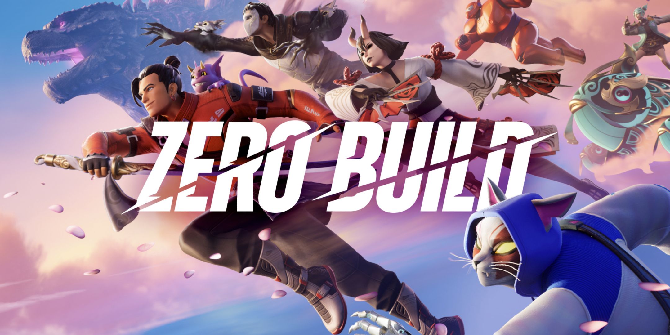 Key art of characters from the Chapter 6 battle pass in Fortnite Zero Build.