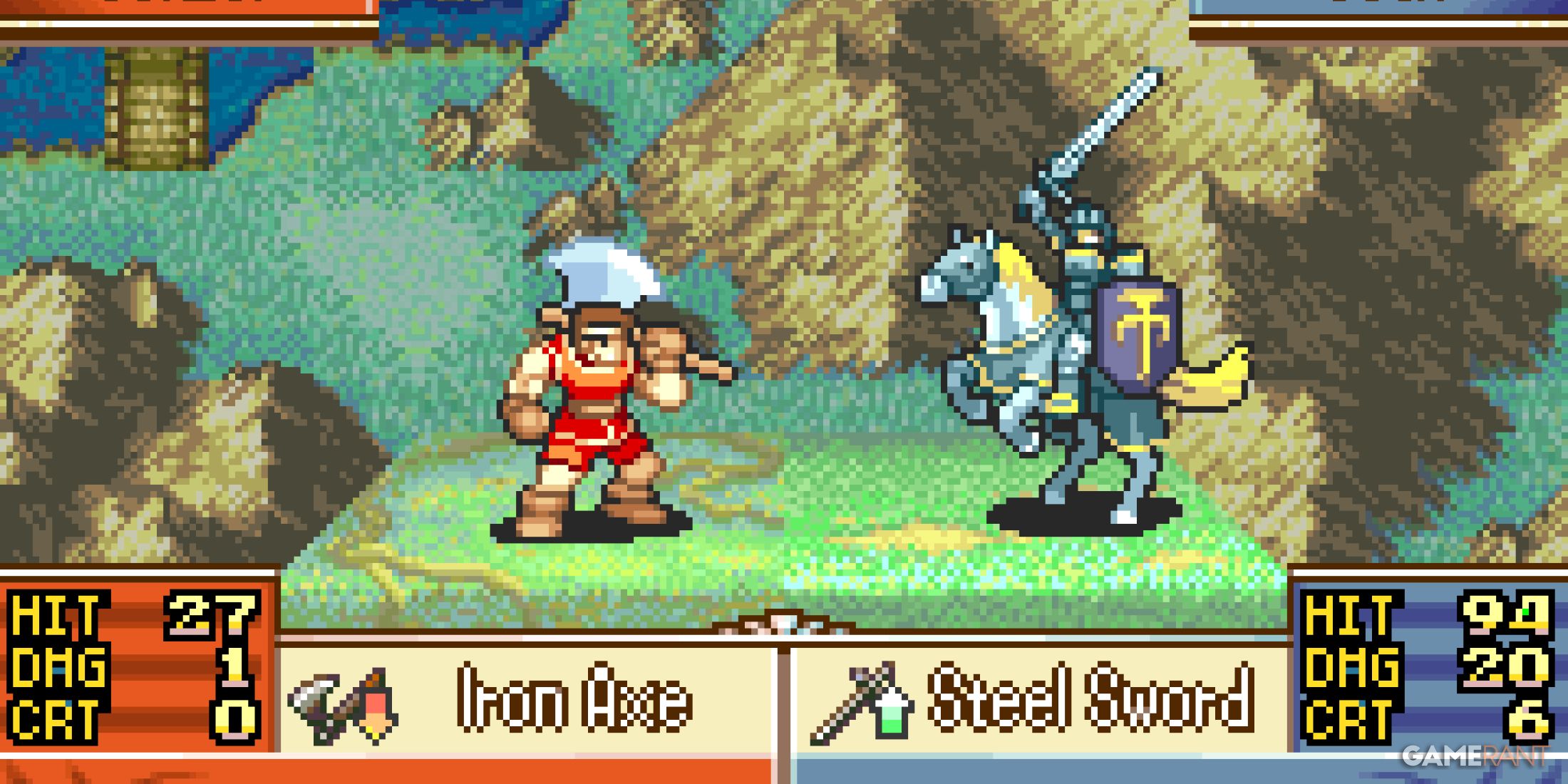 A horse fight in Fire Emblem Sacred Stones