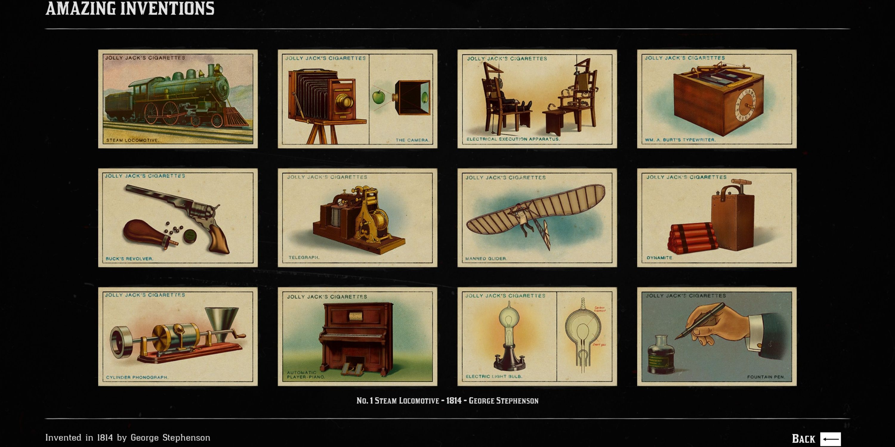 amazing inventions cigarette card set