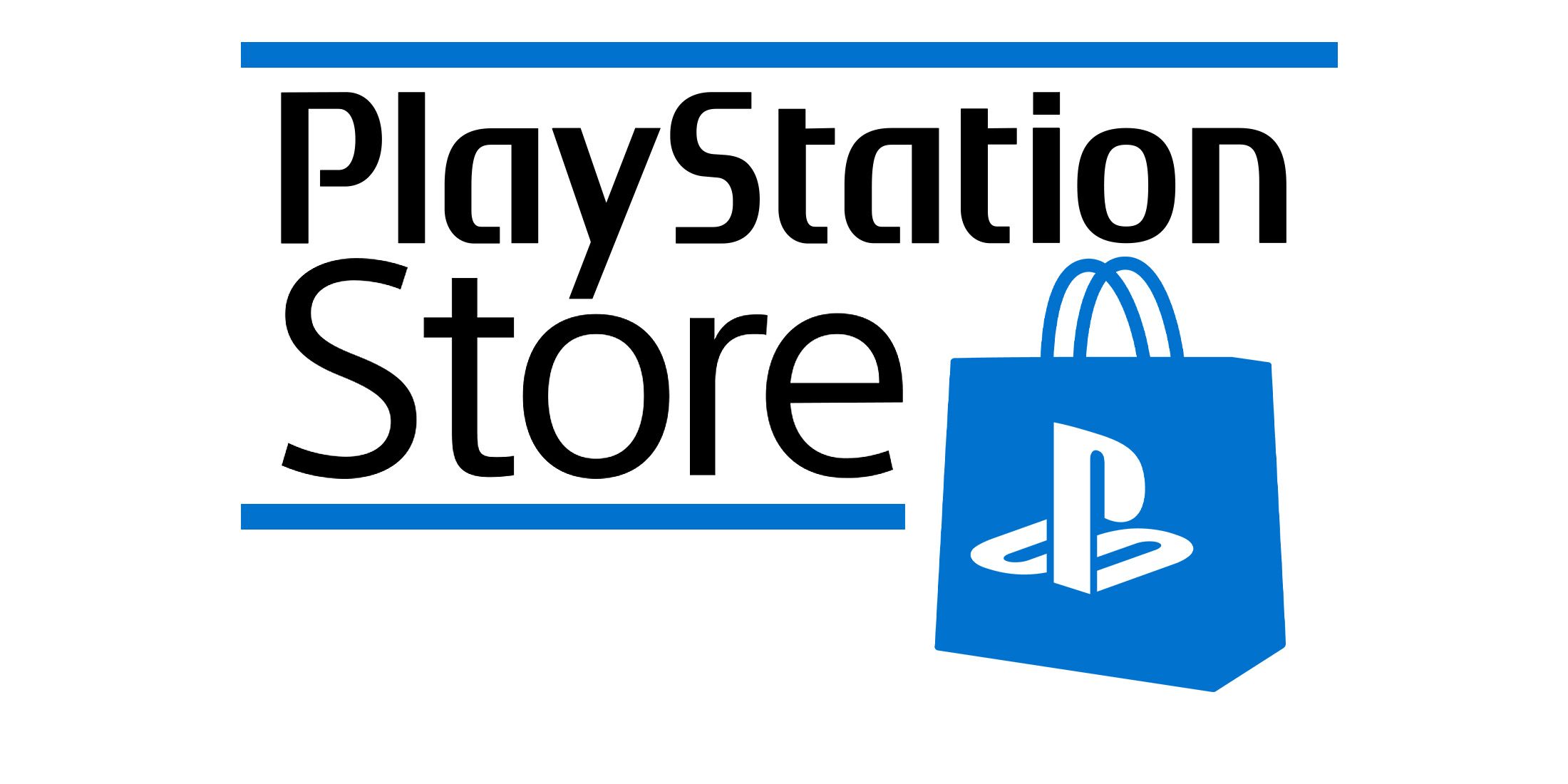 PlayStation Store logo mixed on white background