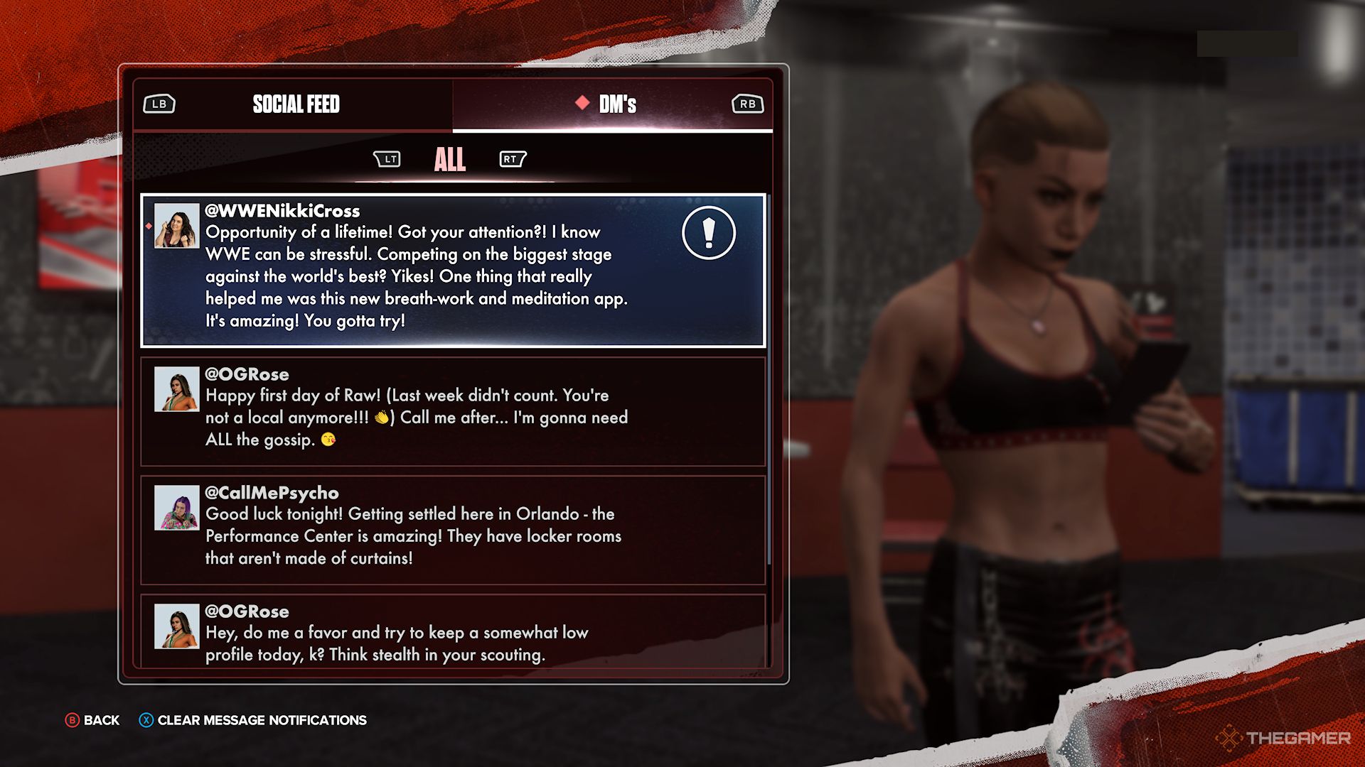 WWE 2K24 Screenshot Of MyRise Unleashed Social Media