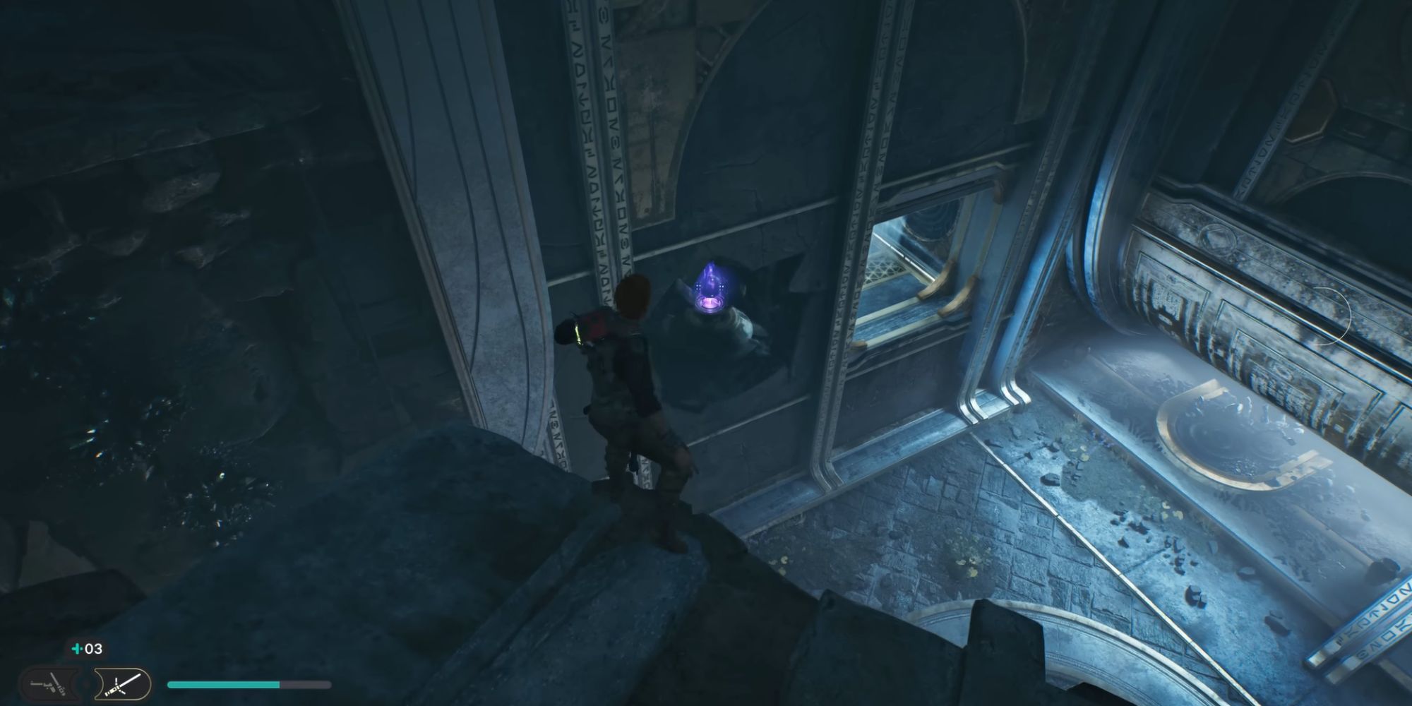 image showing the ninth step of the second coupler puzzle in the devastated settlement in star wars jedi survivor.