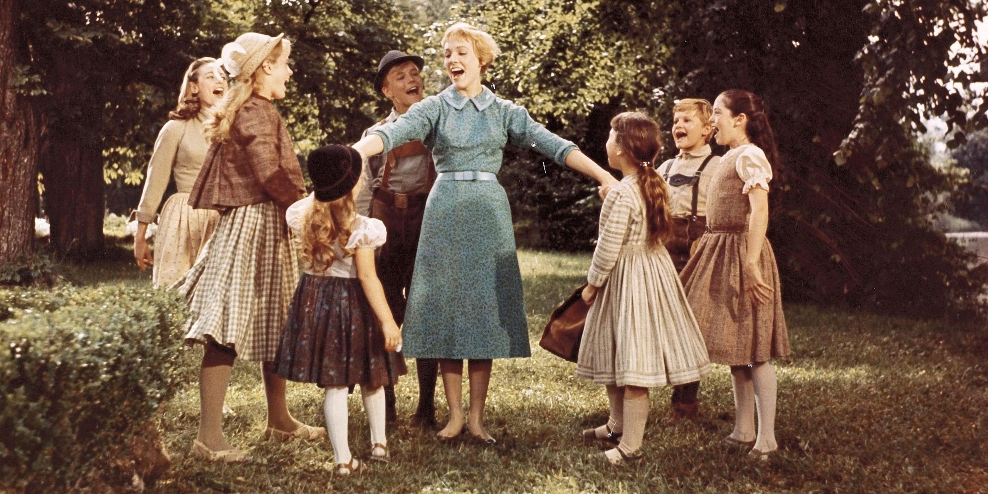 Maria and the von Trapp children in The Sound of Music