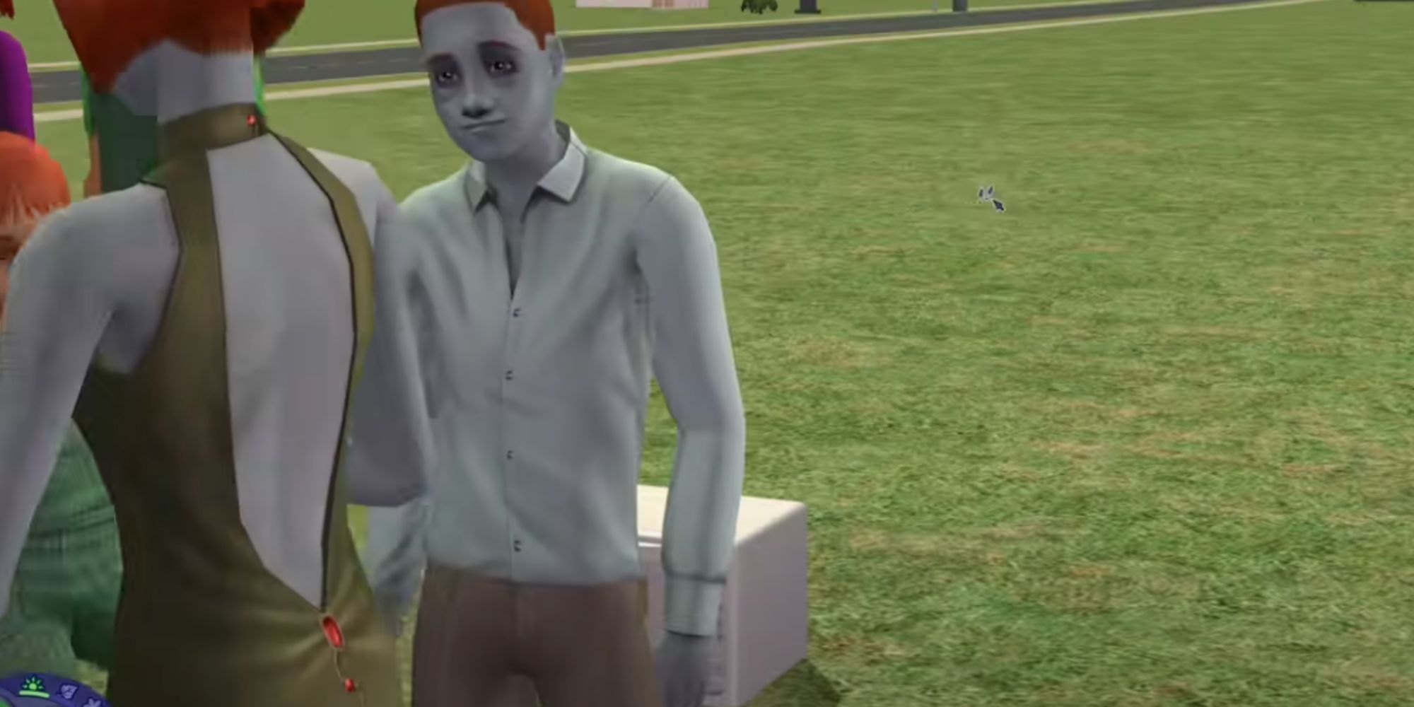 An adolescent zombie in The Sims 2. 