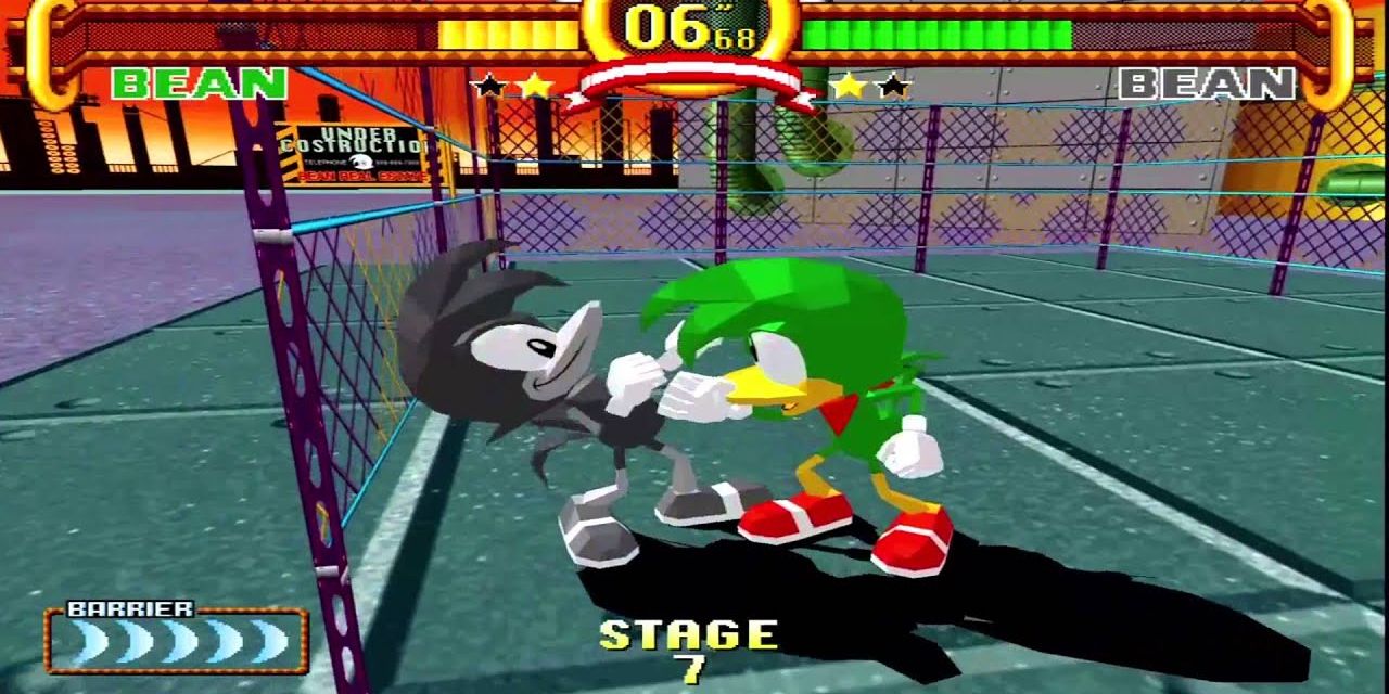 Bean Versus Bean in Sonic the Fighters