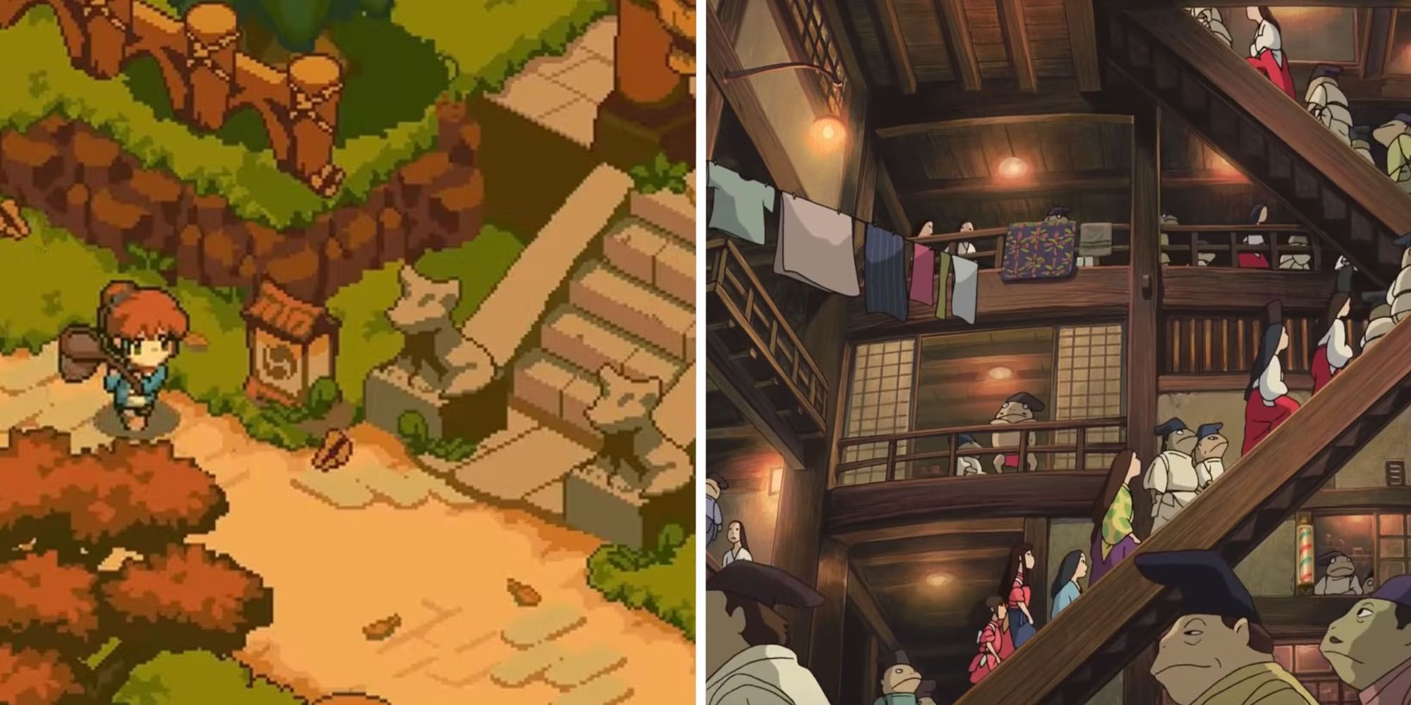 Yokai Inn and Spirited Away animation