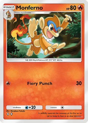 The Monferno from Pokemon TCG Pocket.