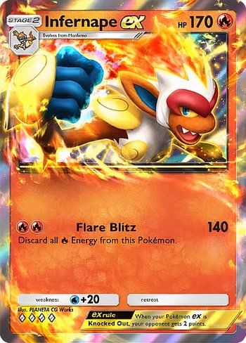 The Infernape ex card from Pokemon TCG Pocket.