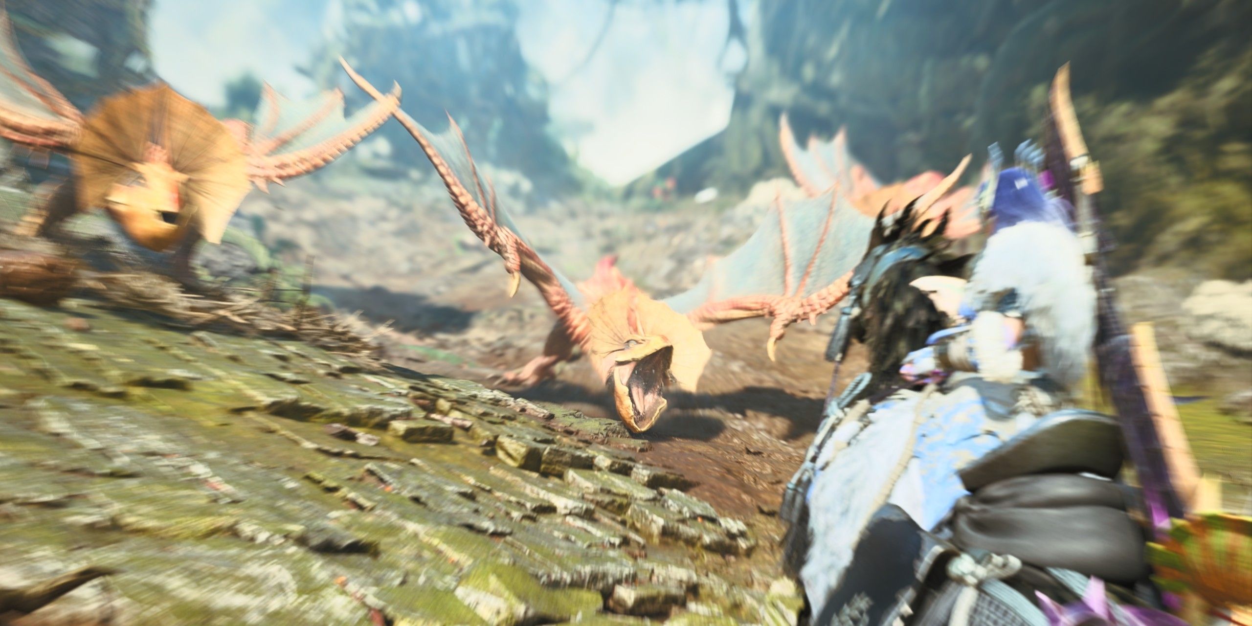 Yian Kut Kus screaming in Monster Hunter Wilds.