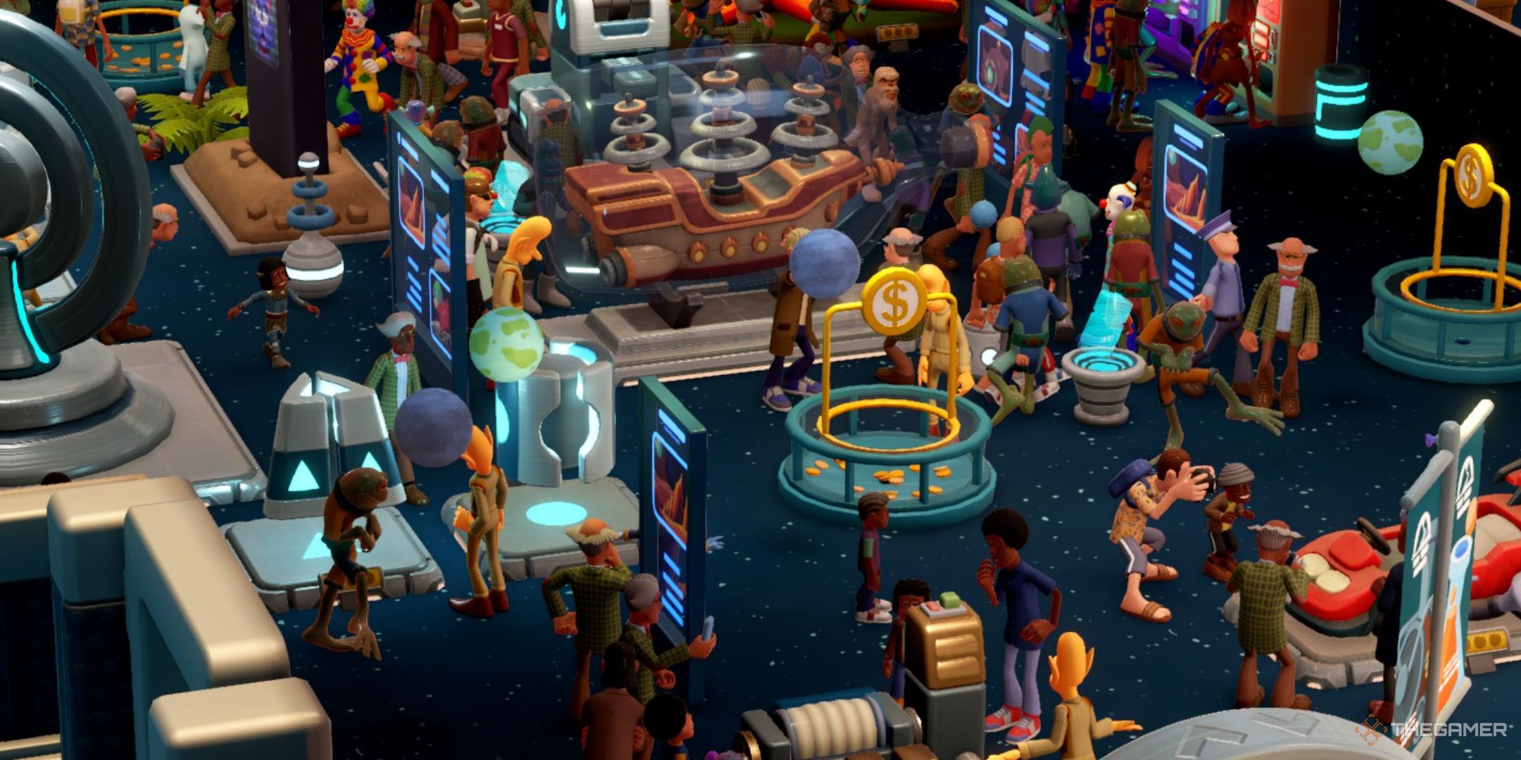 a crowded museum floor in two point museum.