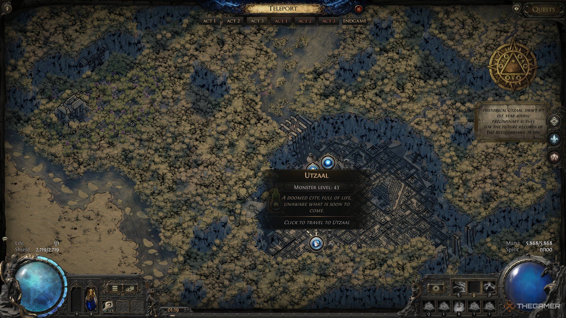 Utzaal shown on the World Map in Act-3 of Path of Exile 2 where you will find Viper Napuatzi.