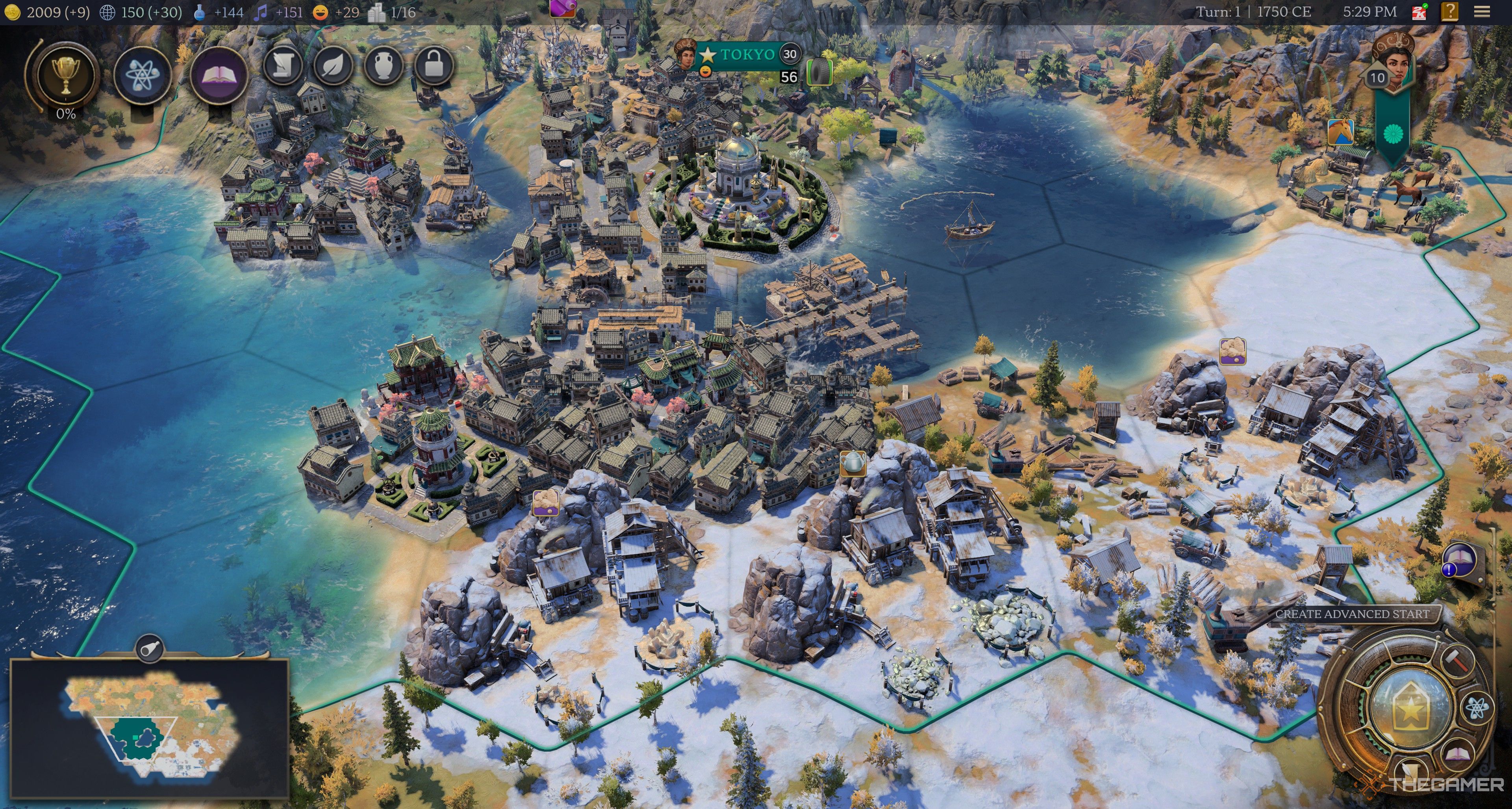 A cold Tokyo in Civilization 7