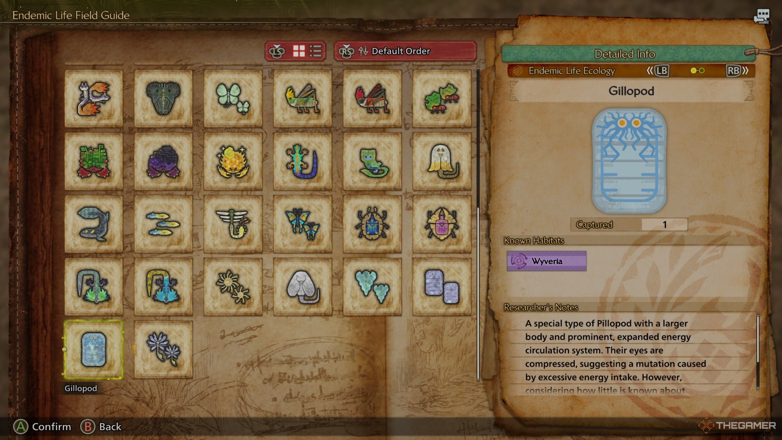 Gillopod in the filed guide in monster hunter wilds.