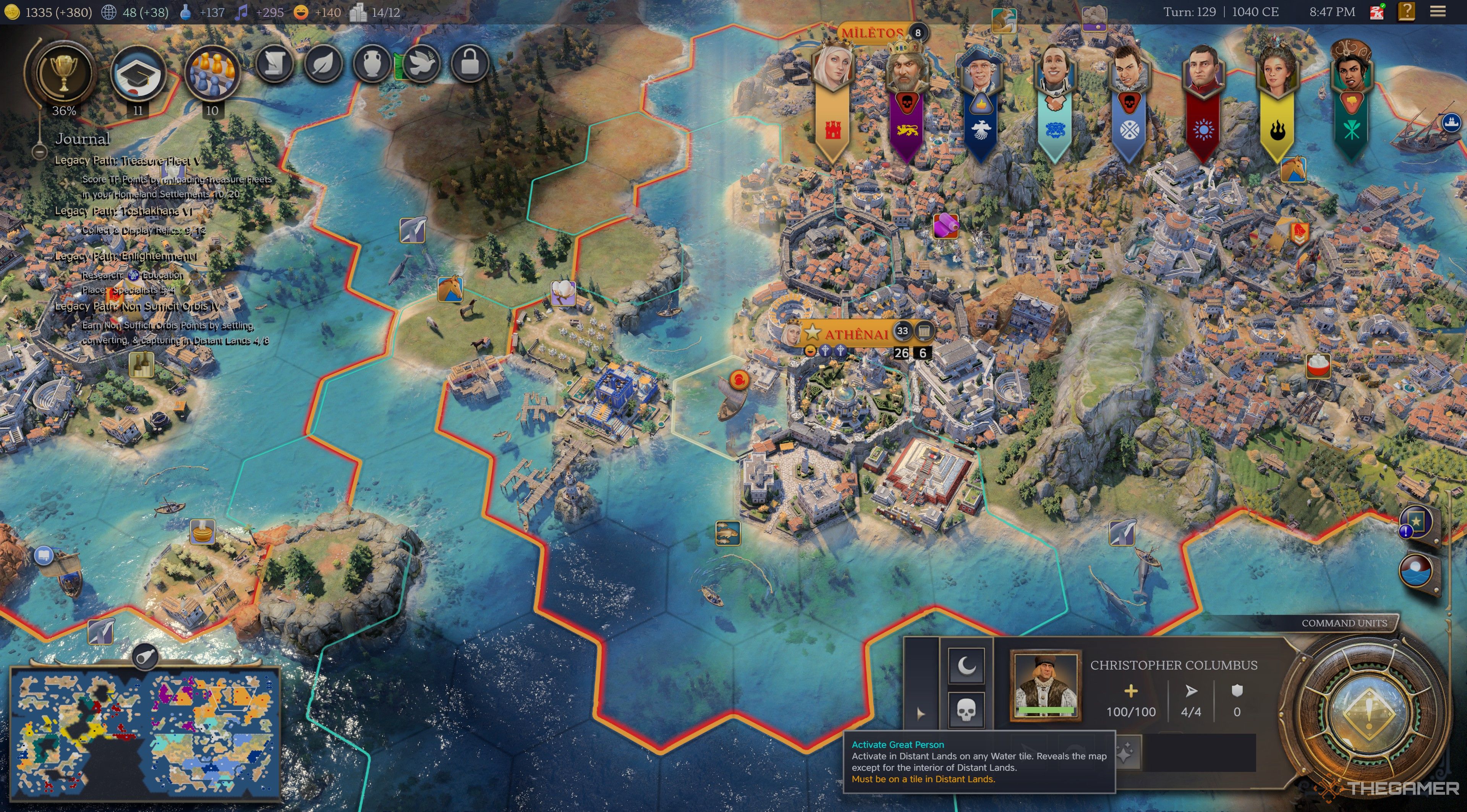 Overview of a coastal edge in Civilization 7