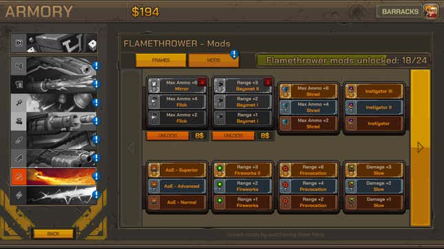 A screenshot shows a mod selection screen.