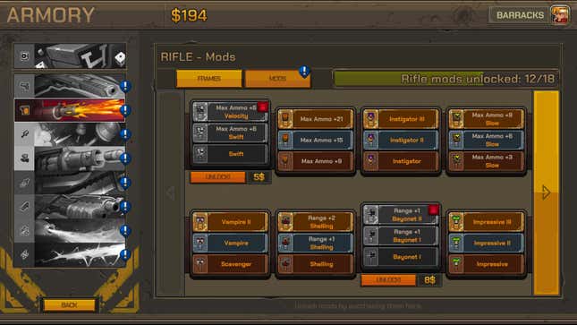 A screenshot shows a mod selection screen.