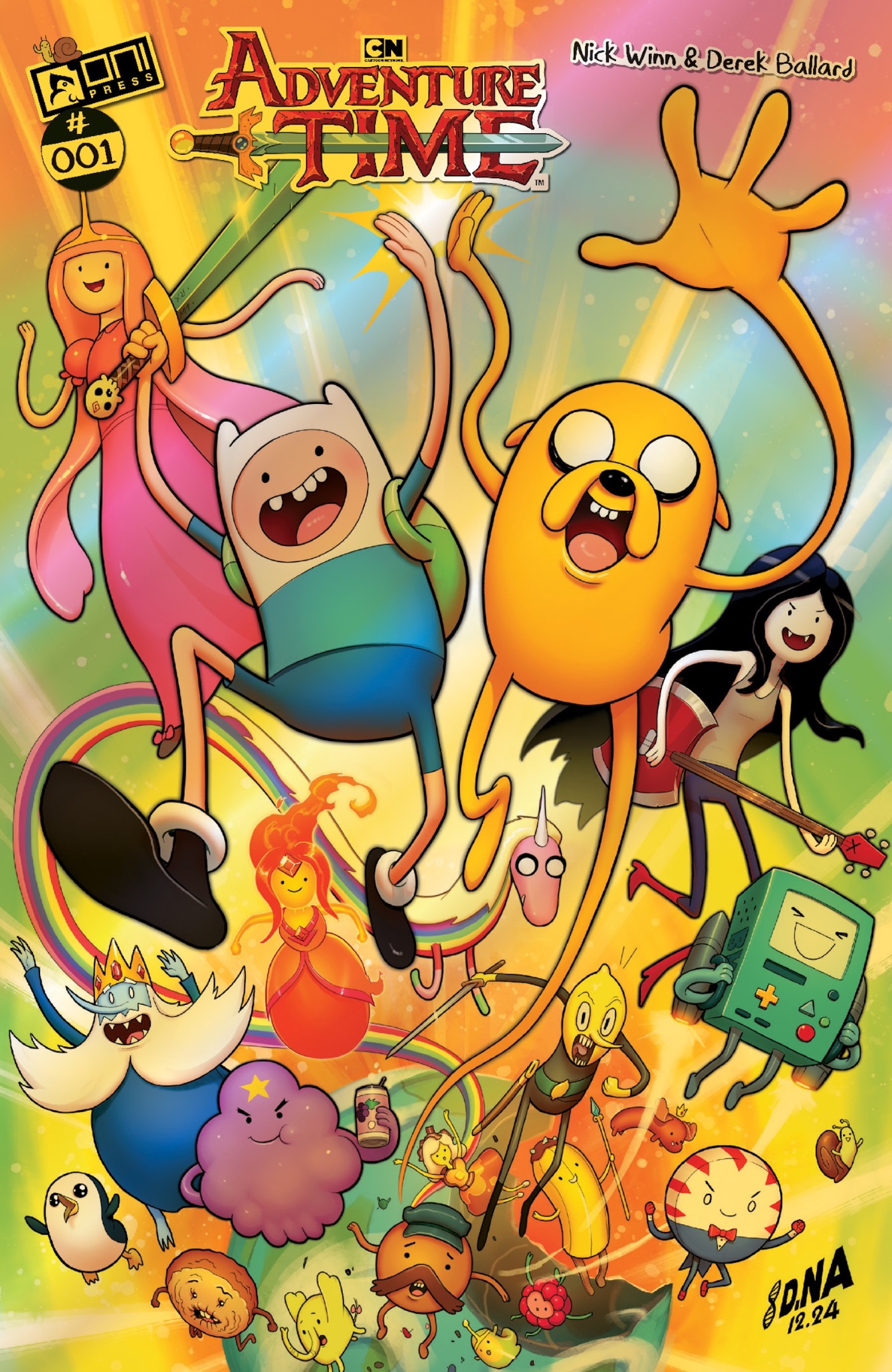 Adventure Time #1 gold foil variant by David Nakayama.