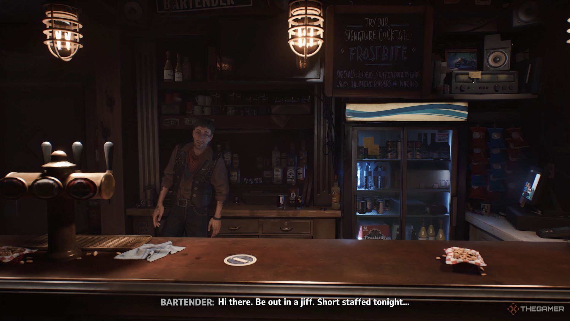 Bartender At Blue Spruce In Present Timeline In Lost Records: Bloom & Rage.