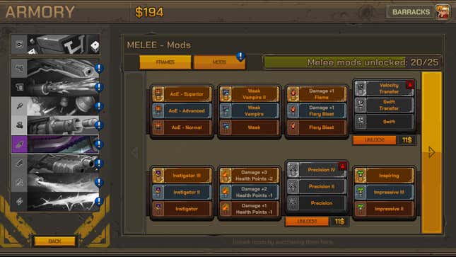 A screenshot shows a mod selection screen.