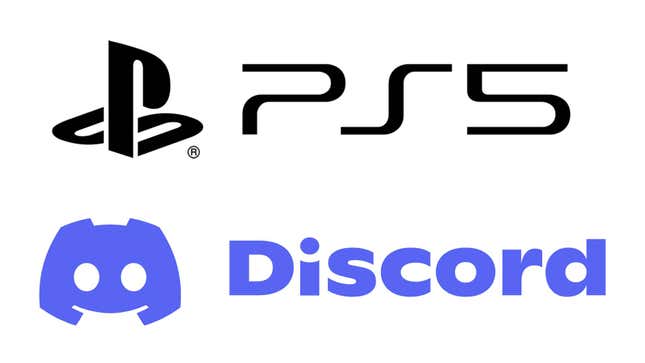 The PS5 and Discord logos, one above the other.