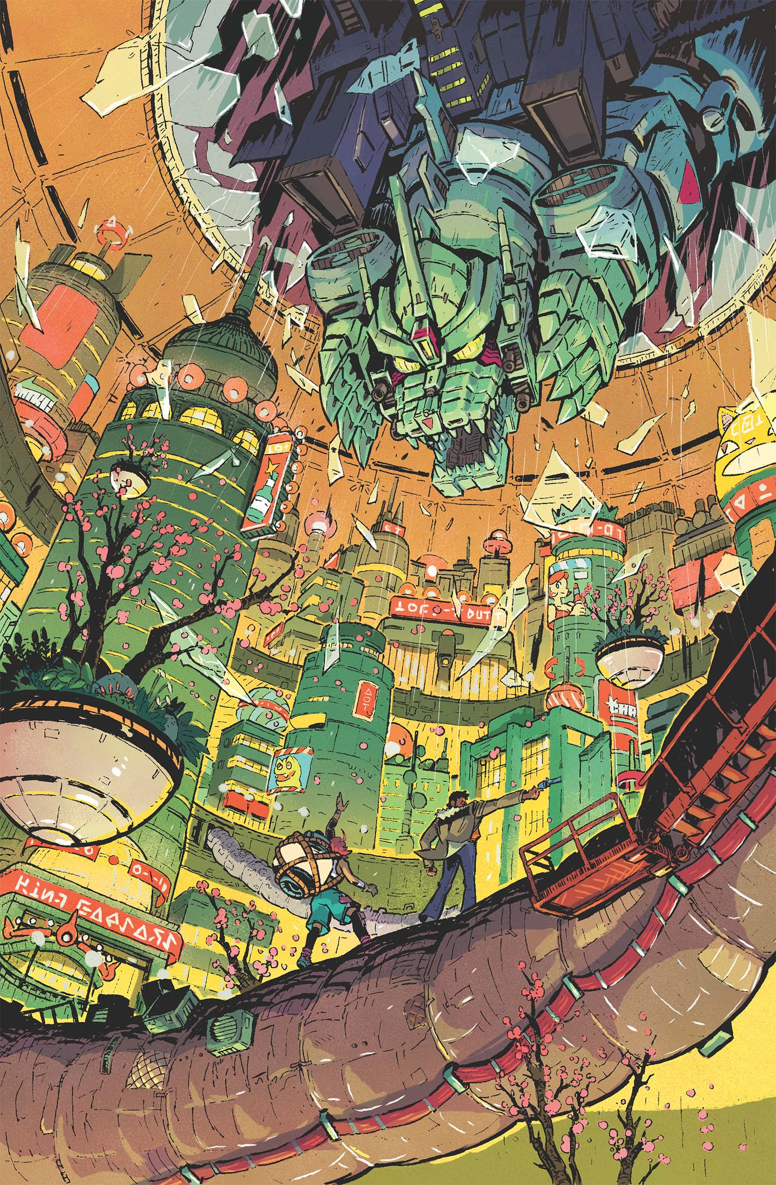 Starship Godzilla #1 interior art by Oliver Ono