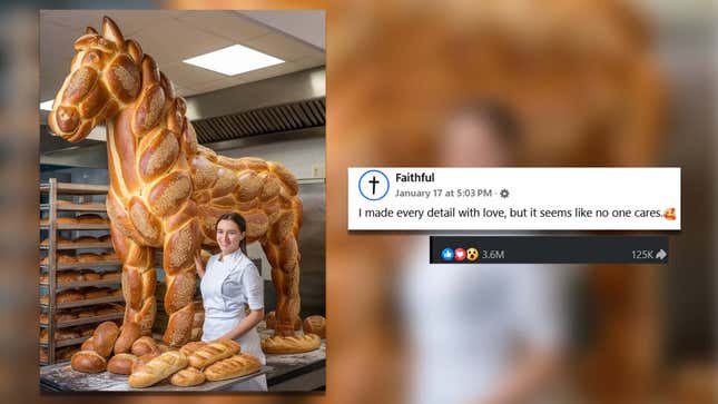 Image for article titled An AI Bread Horse Was The Most Popular Thing On Facebook Last Month