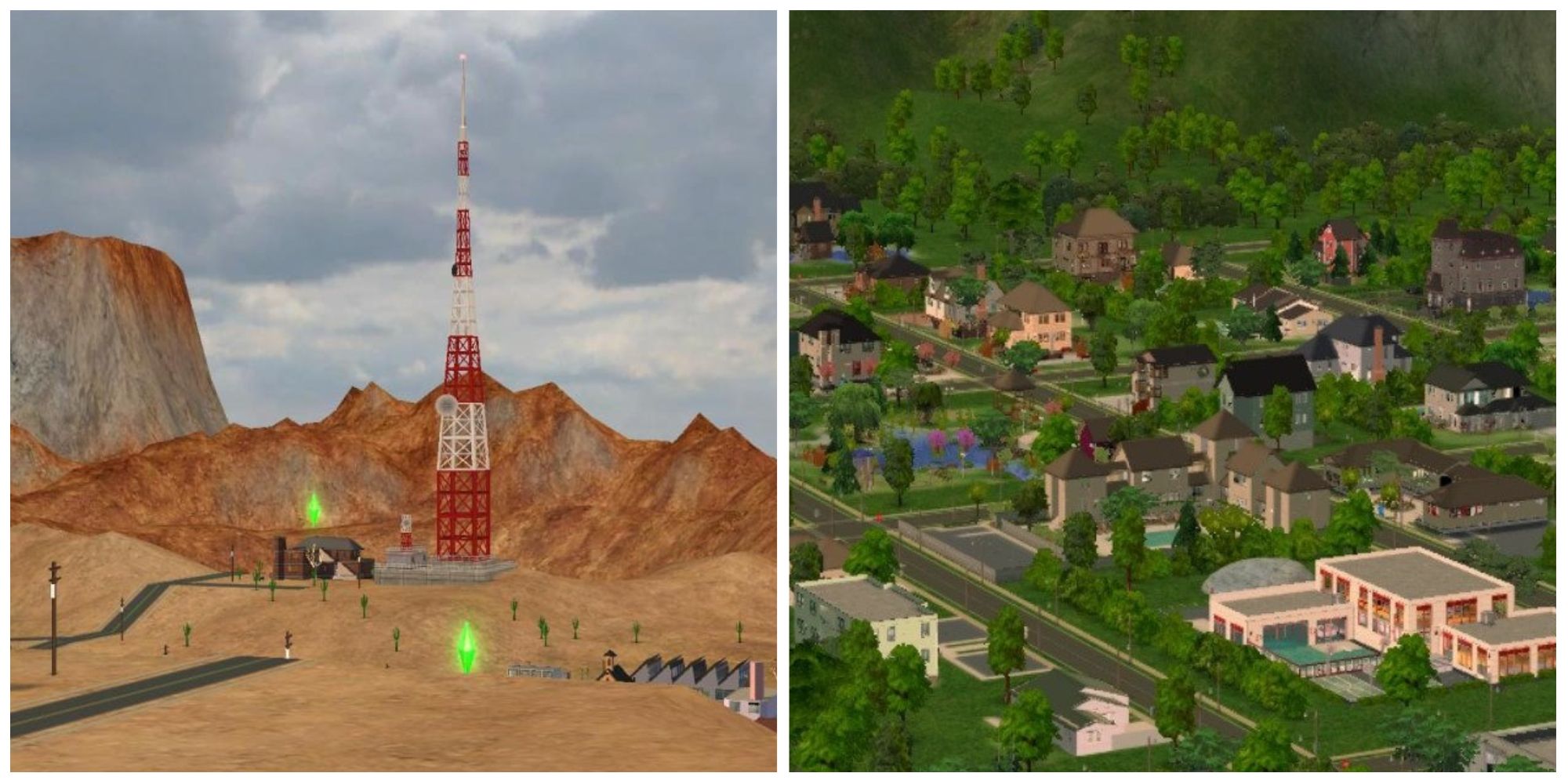 Sims 2 Strangetown and Pleasantview