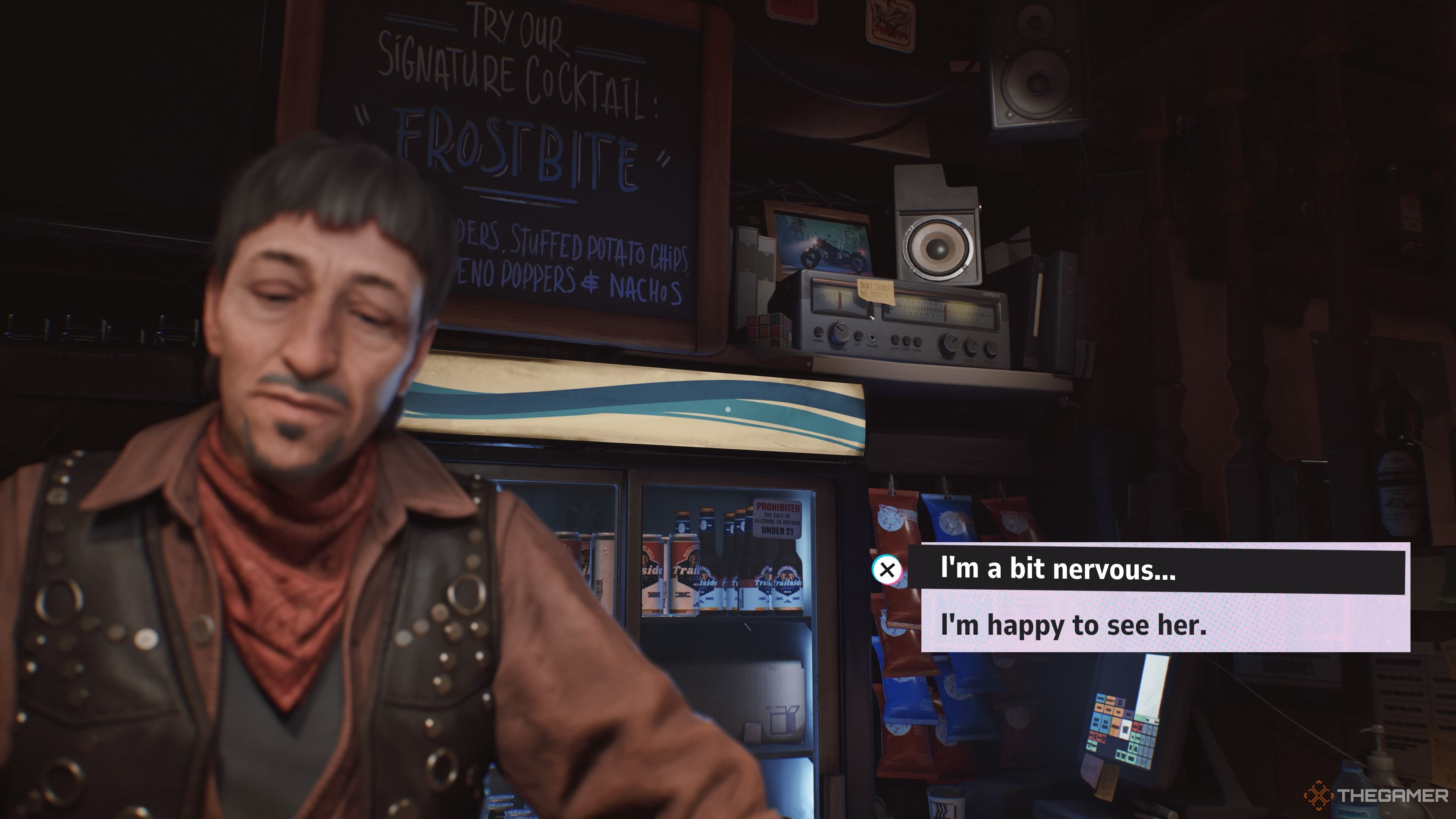 The bartender in Lost Records: Bloom & Rage with a dialogue option.