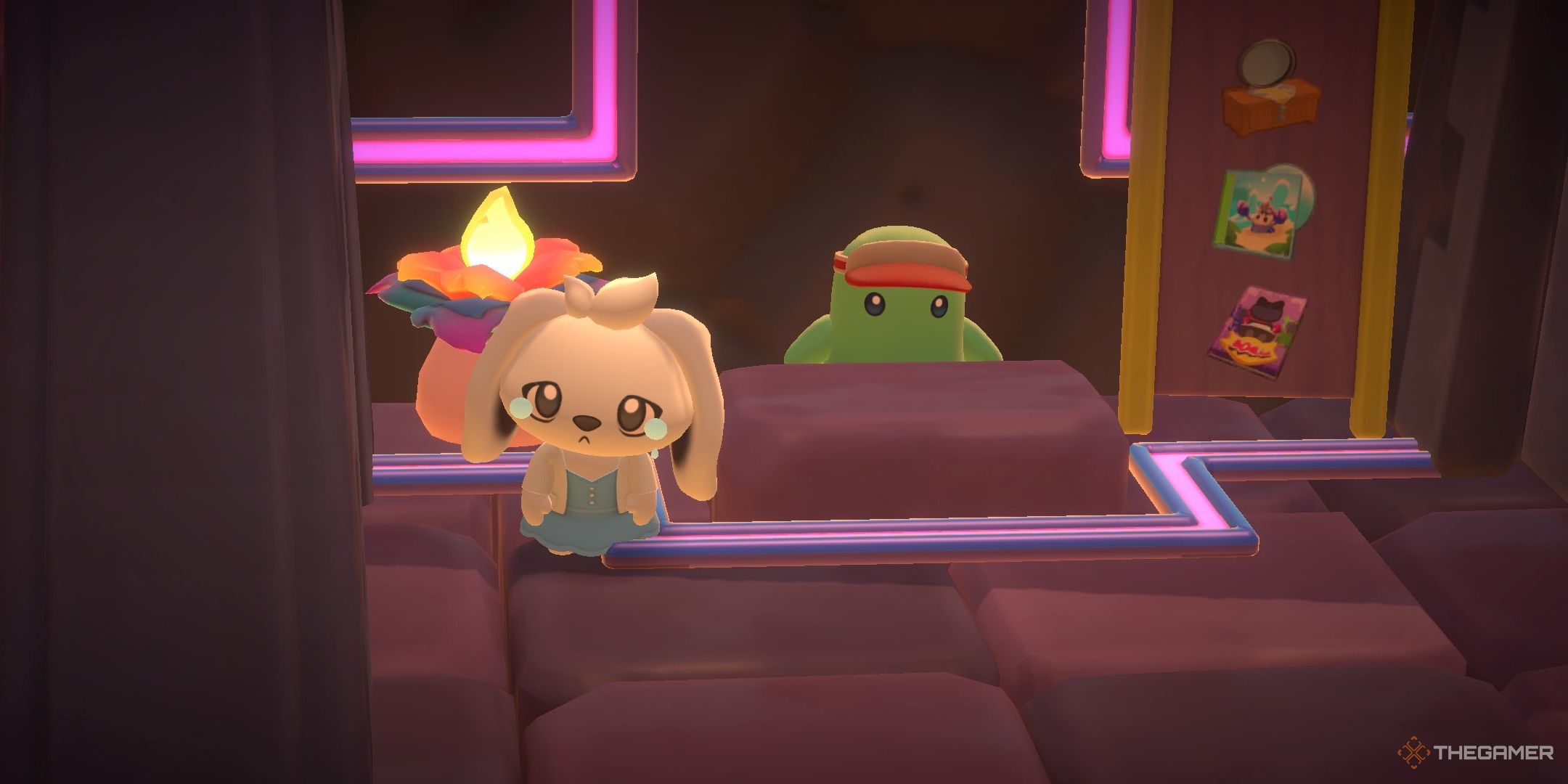 A player craying inside Red Hot Rampage in Hello Kitty Island Adventure.