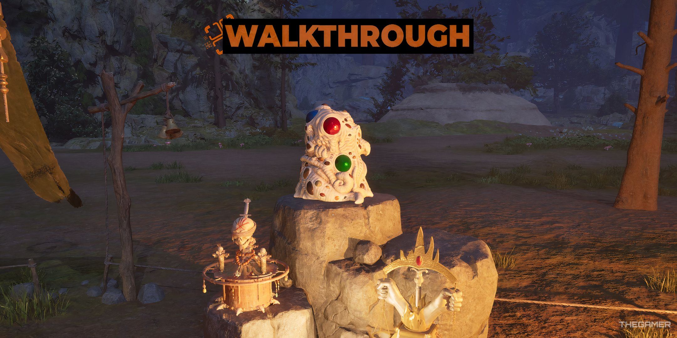 Avowed fully built totem of Shatterscarp in party camp.