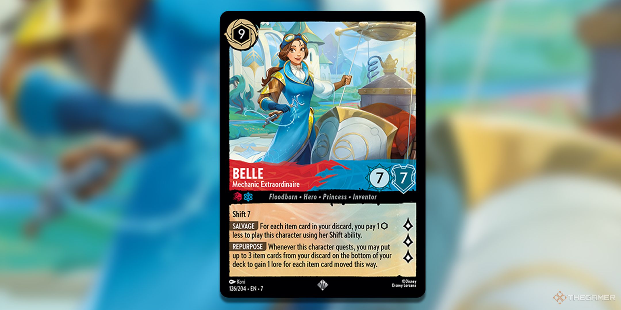 Belle, Mechanic Extraordinaire Lorcana card.