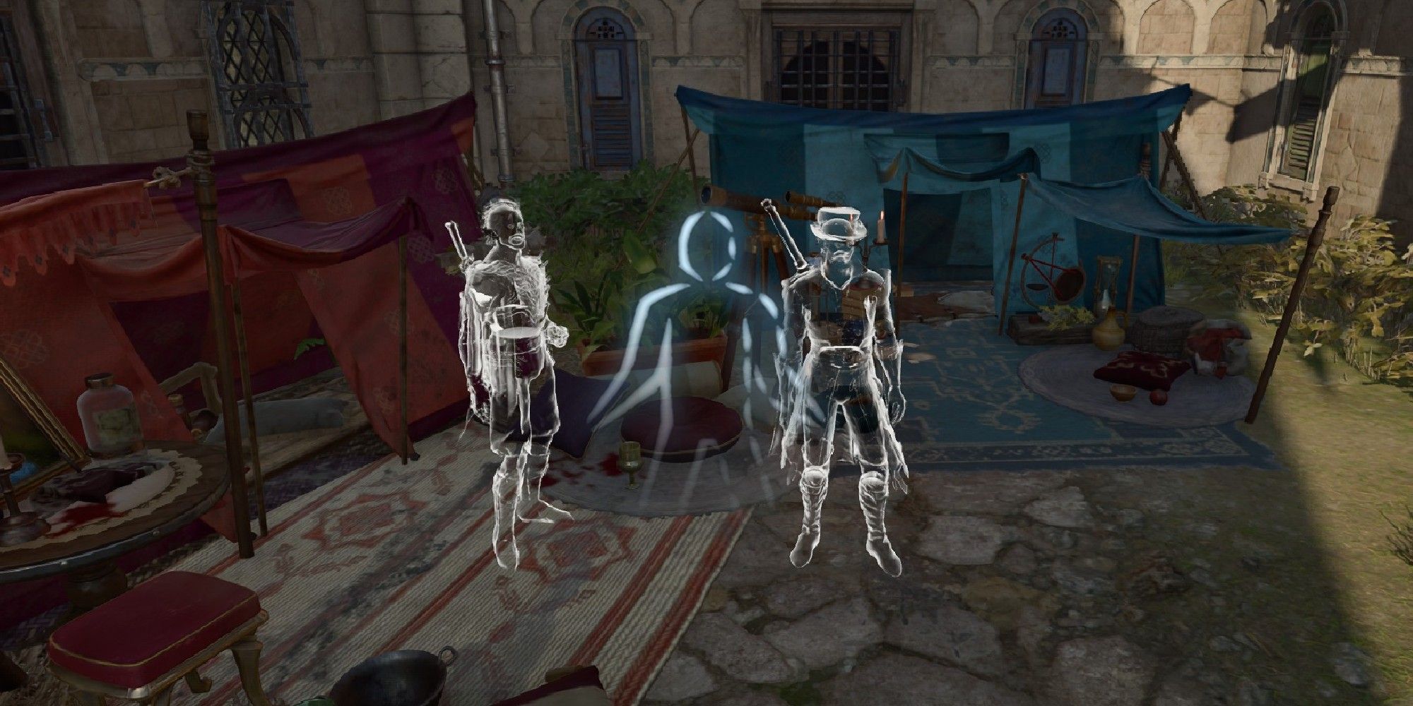 Baldur's Gate 3 image showing the player and Astarion with the invisible condition.