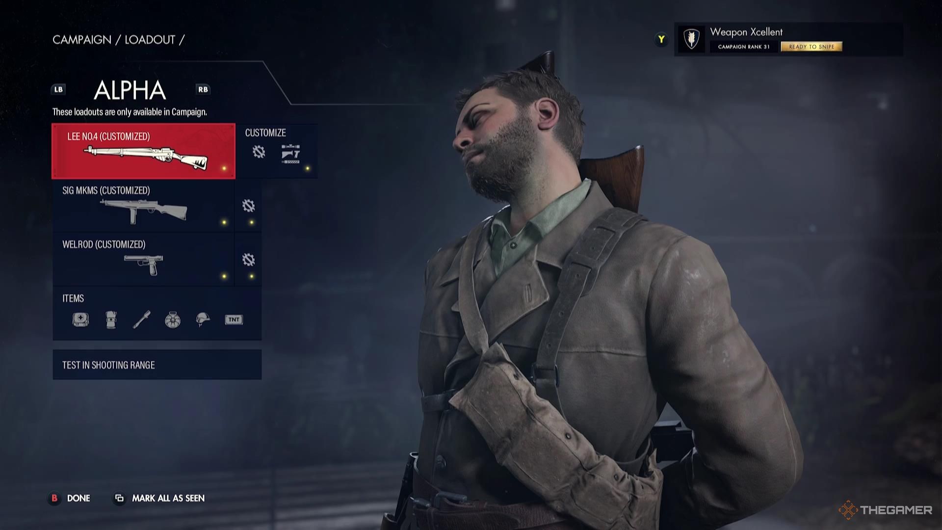 The best campaign loadout in Sniper Elite Resistance.