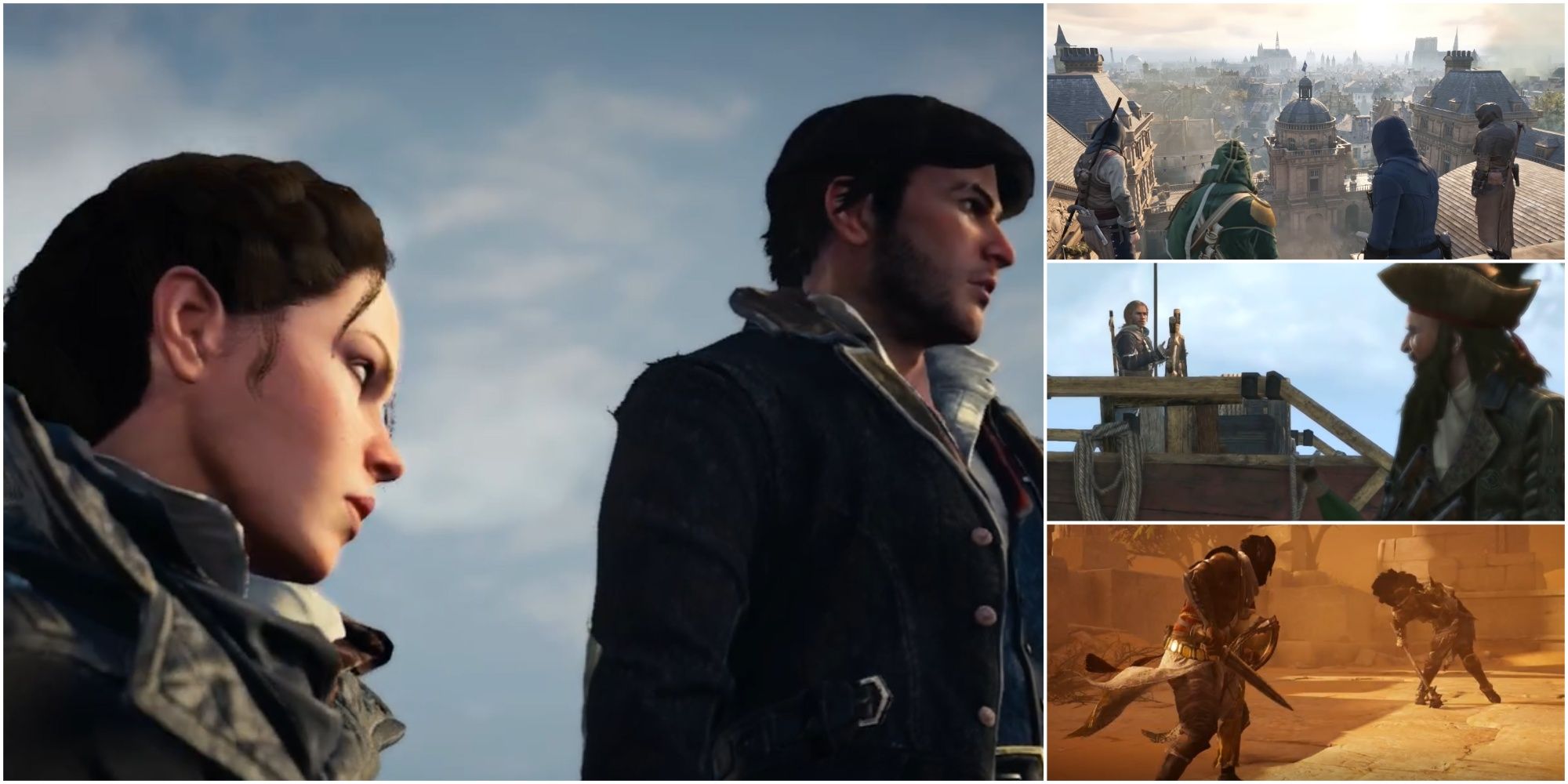 Assassin Creed Syndicate, Unity, Origins, and Black Flag