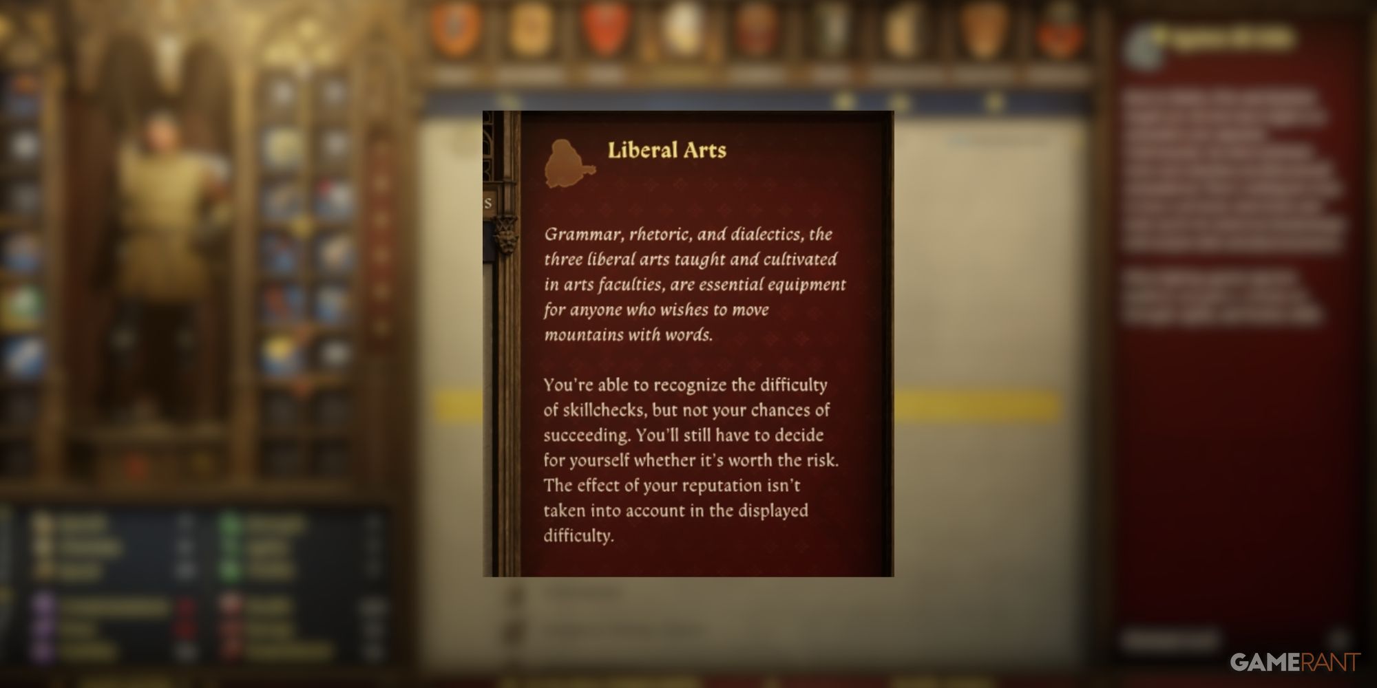 Liberal Arts, one of the best early game perks in Kingdom Come Deliverance 2