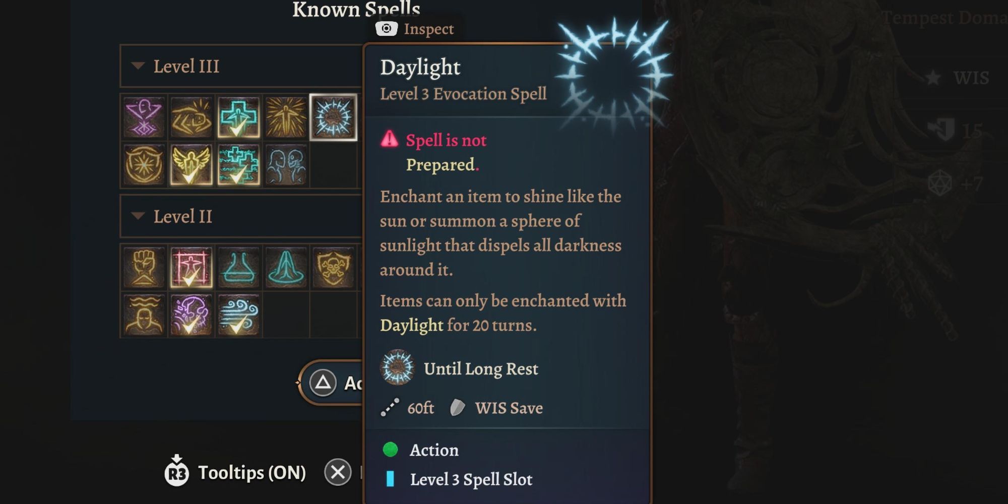 Daylight Spell in Baldur’s Gate 3