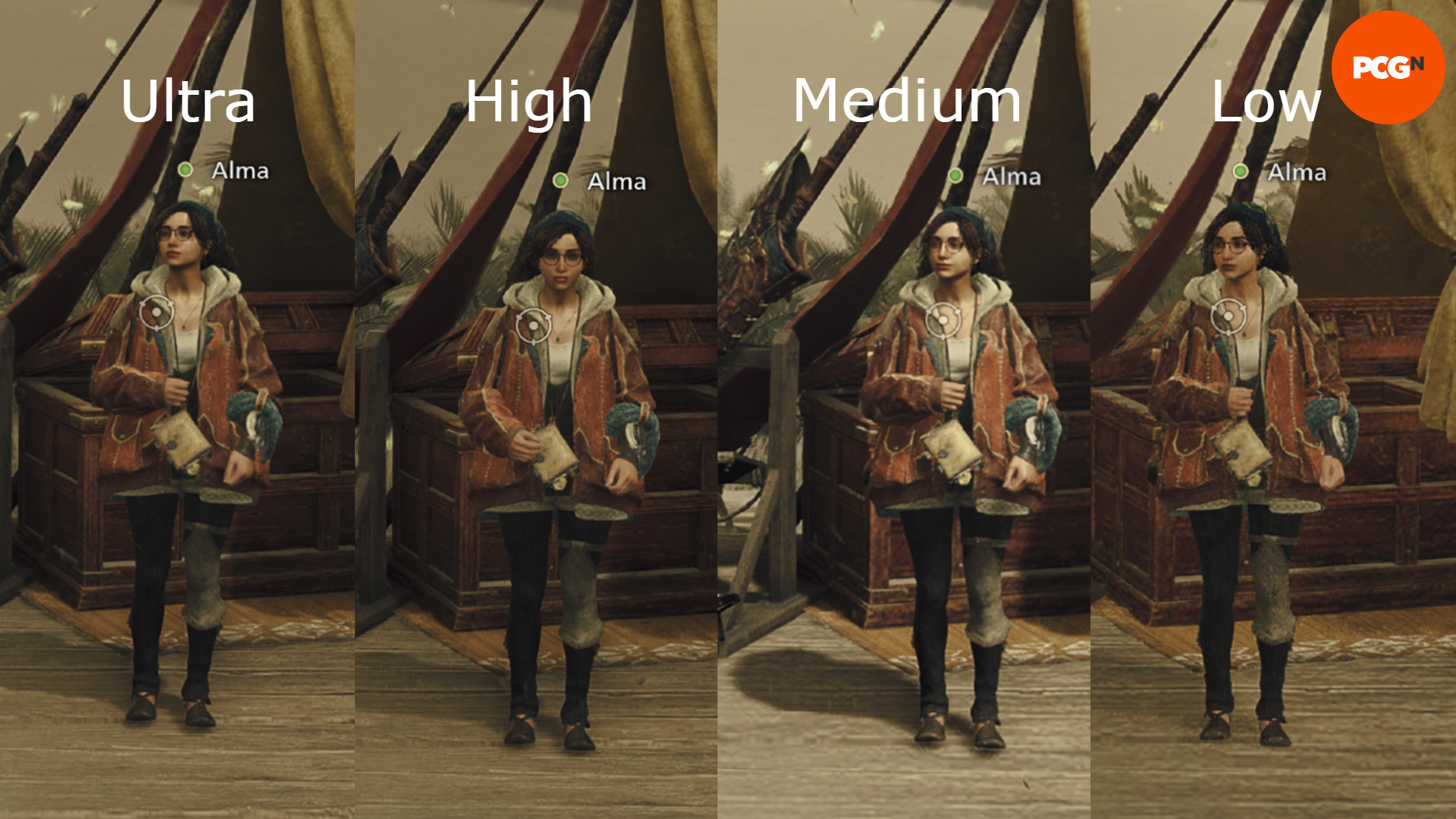 Monster Hunter Wilds preset graphics image comparison 