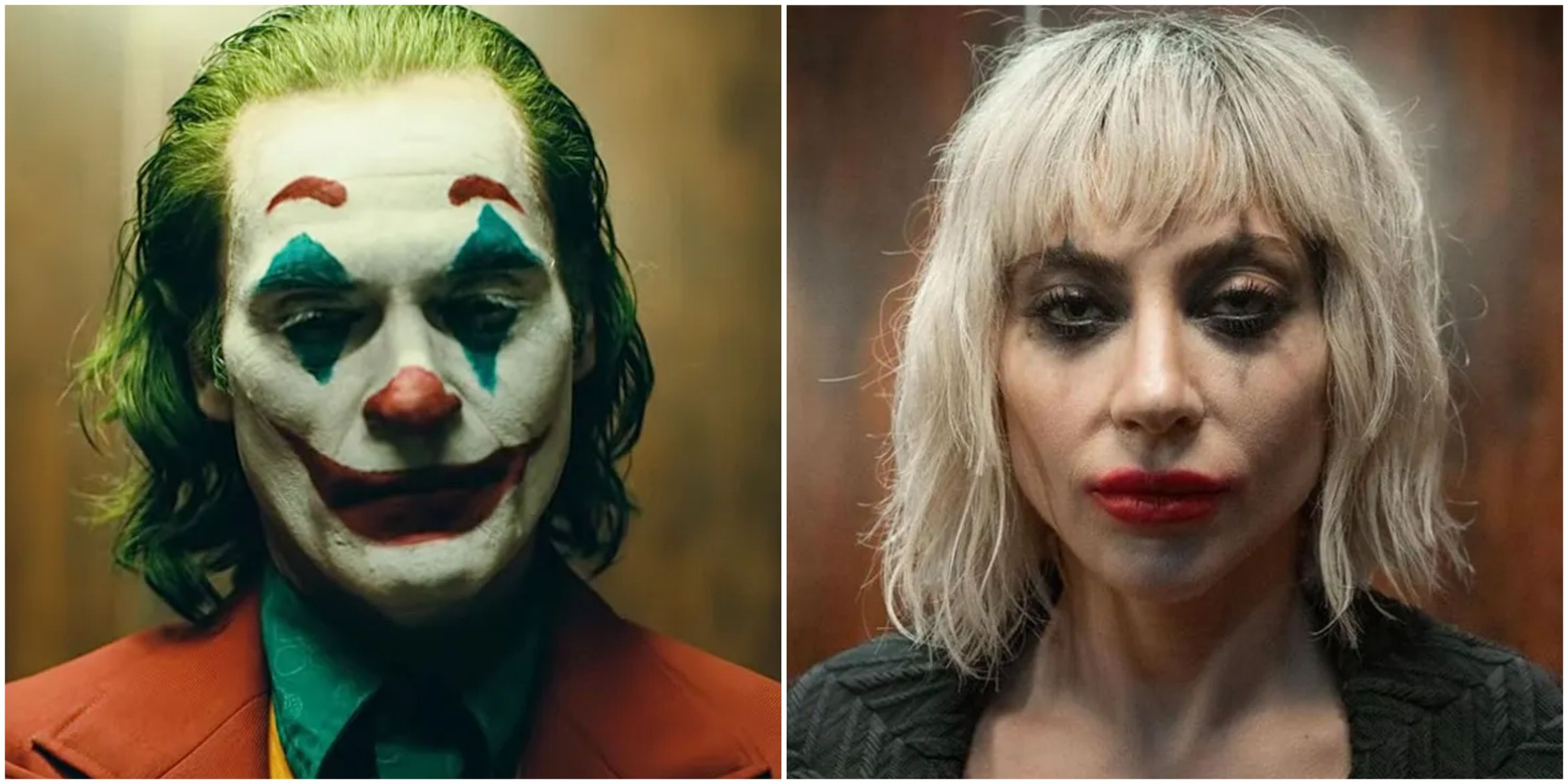 Joaquin phoenix as arthur fleck and lady gaga as lee quinzel