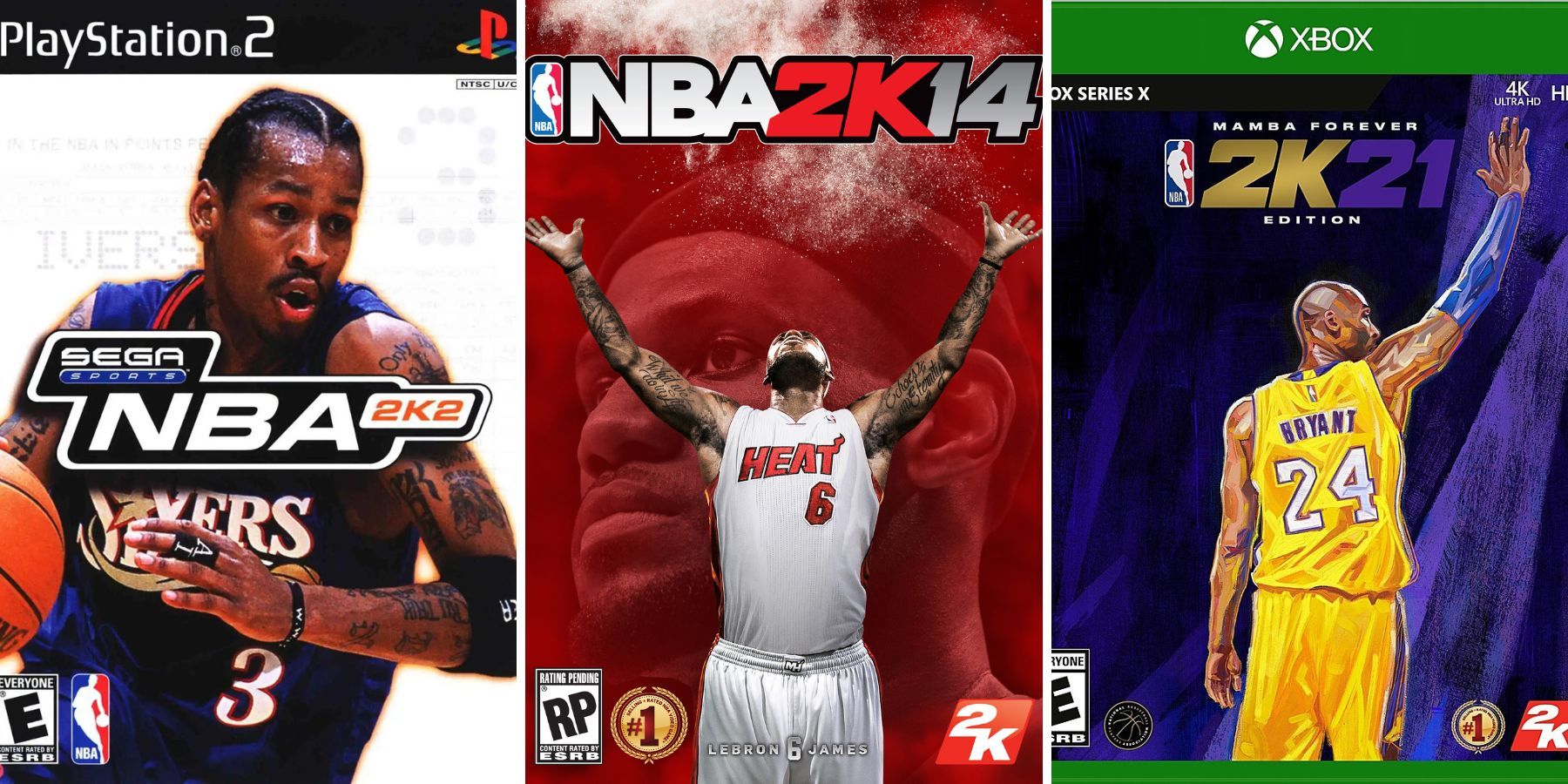 nba 2k allen iverson kobe bryant lebron james