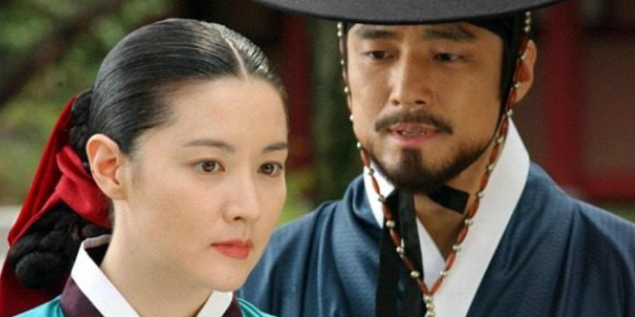 Jang-geum and Jeong-ho speak to one another in Jewel In The Palace.