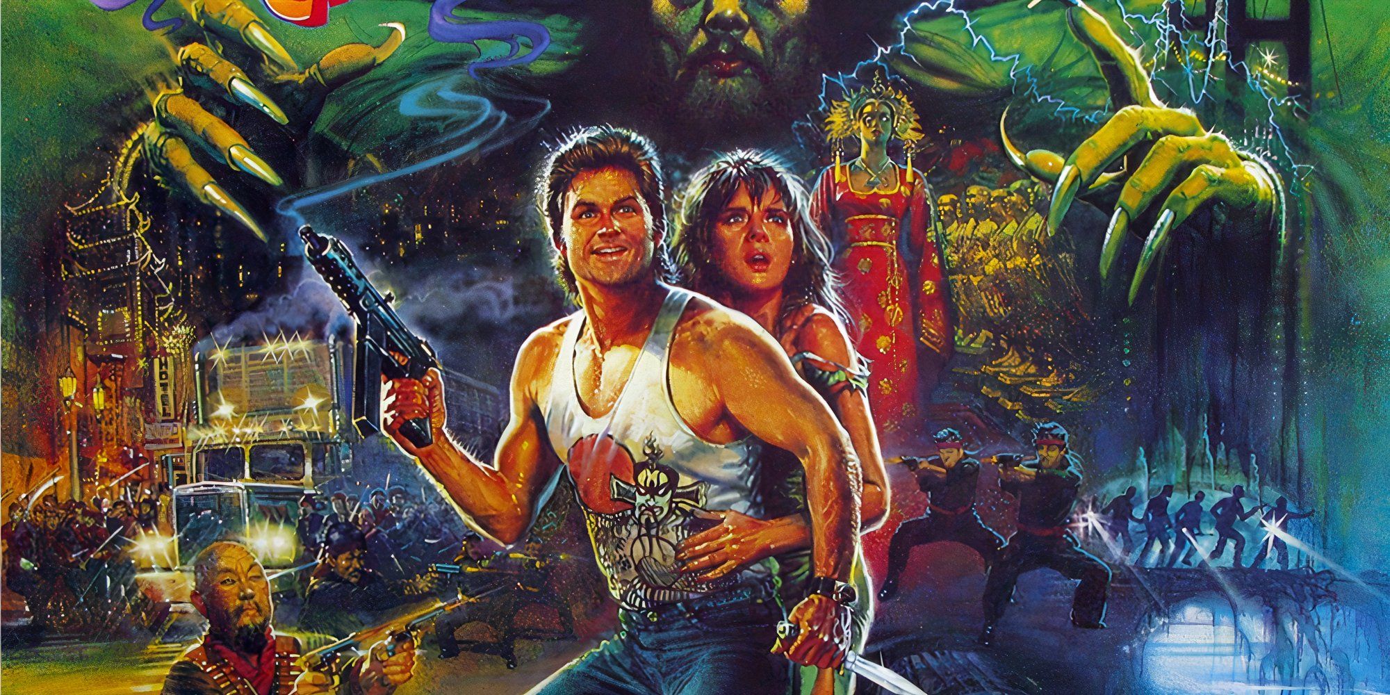 Promo art featuring characters in Big Trouble In Little China