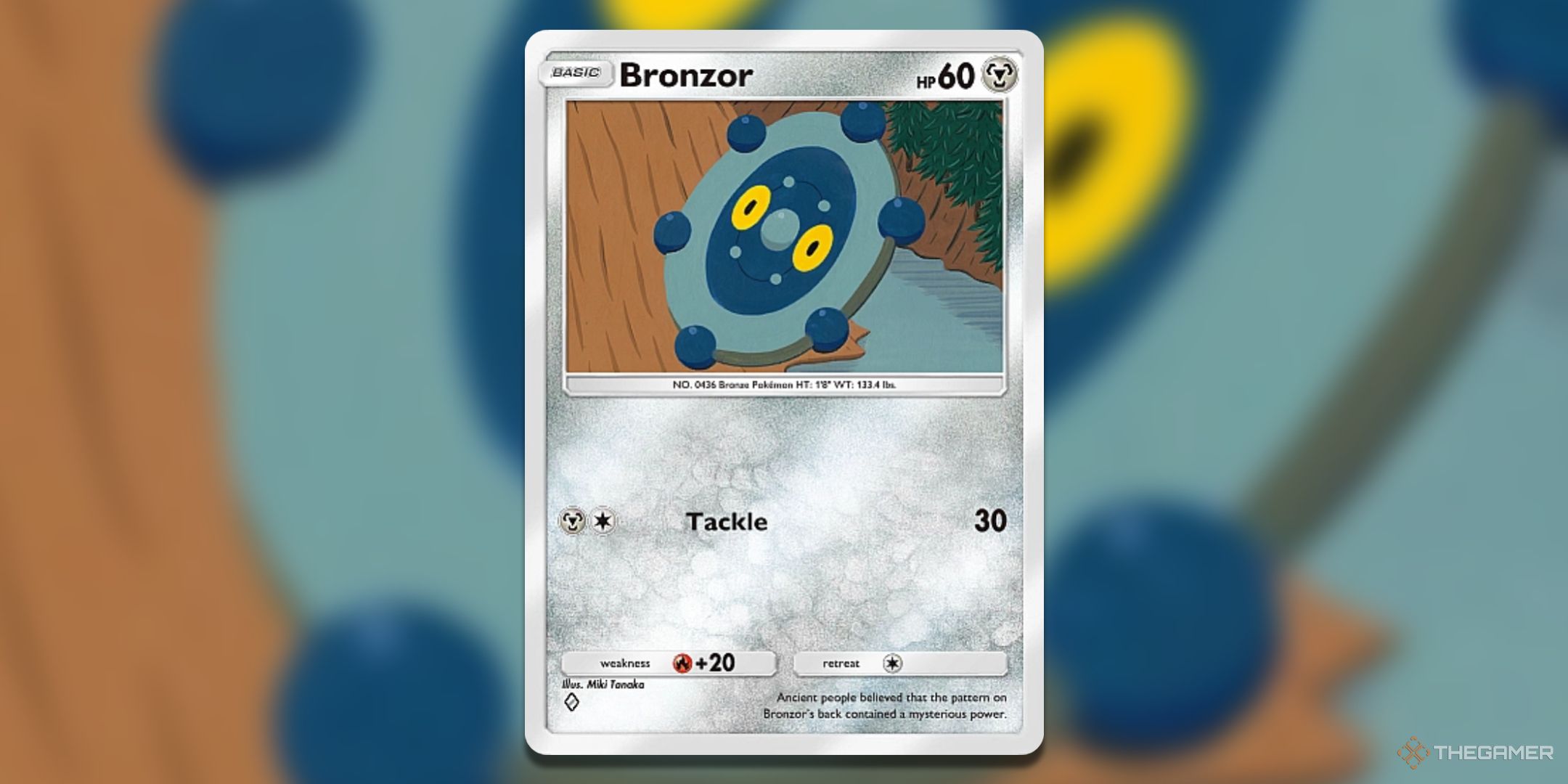 Bronzor Pokemon TCG Pocket Space Time Smackdown Card Art.