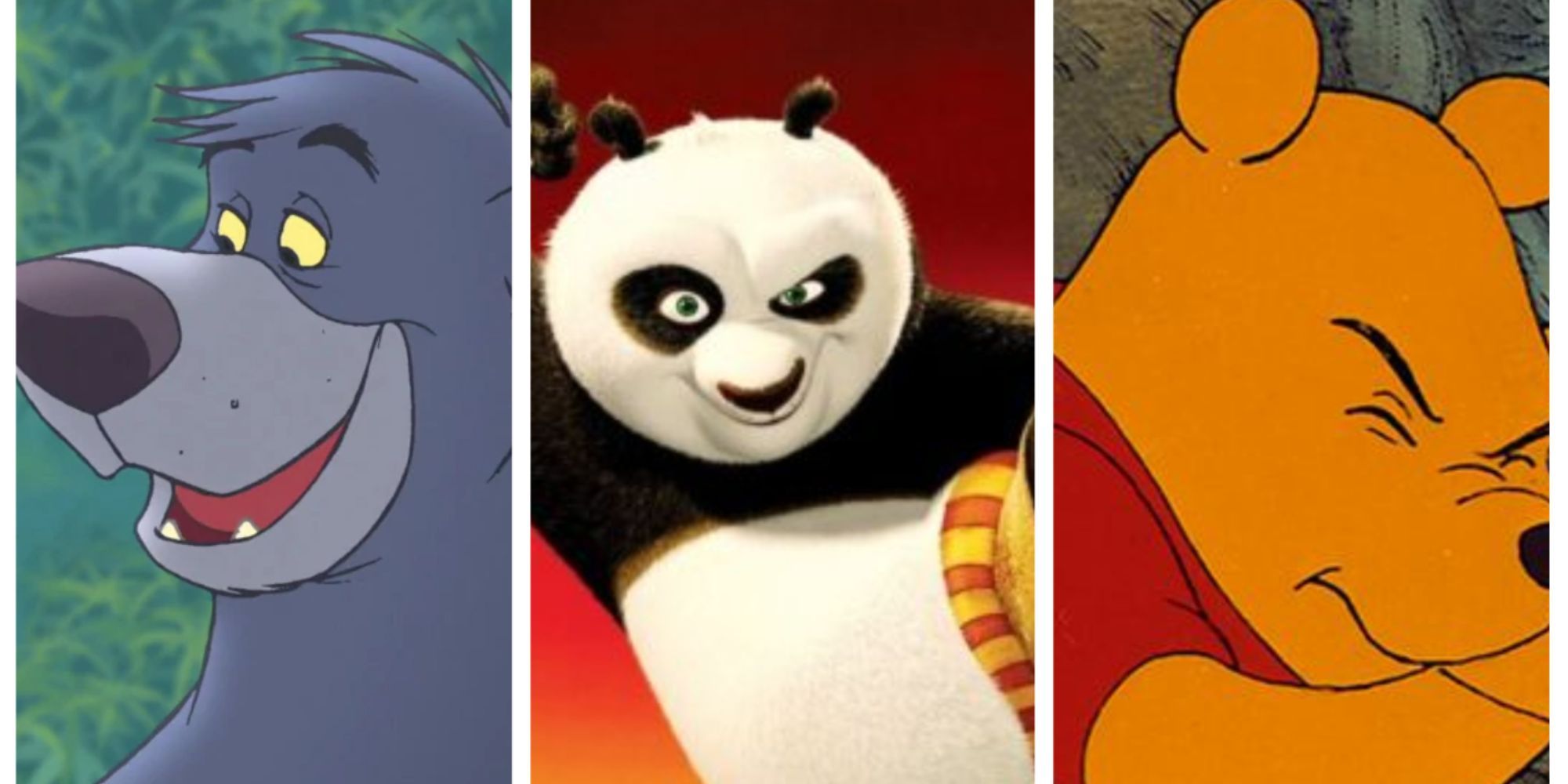 Baloo, Po , and Pooh